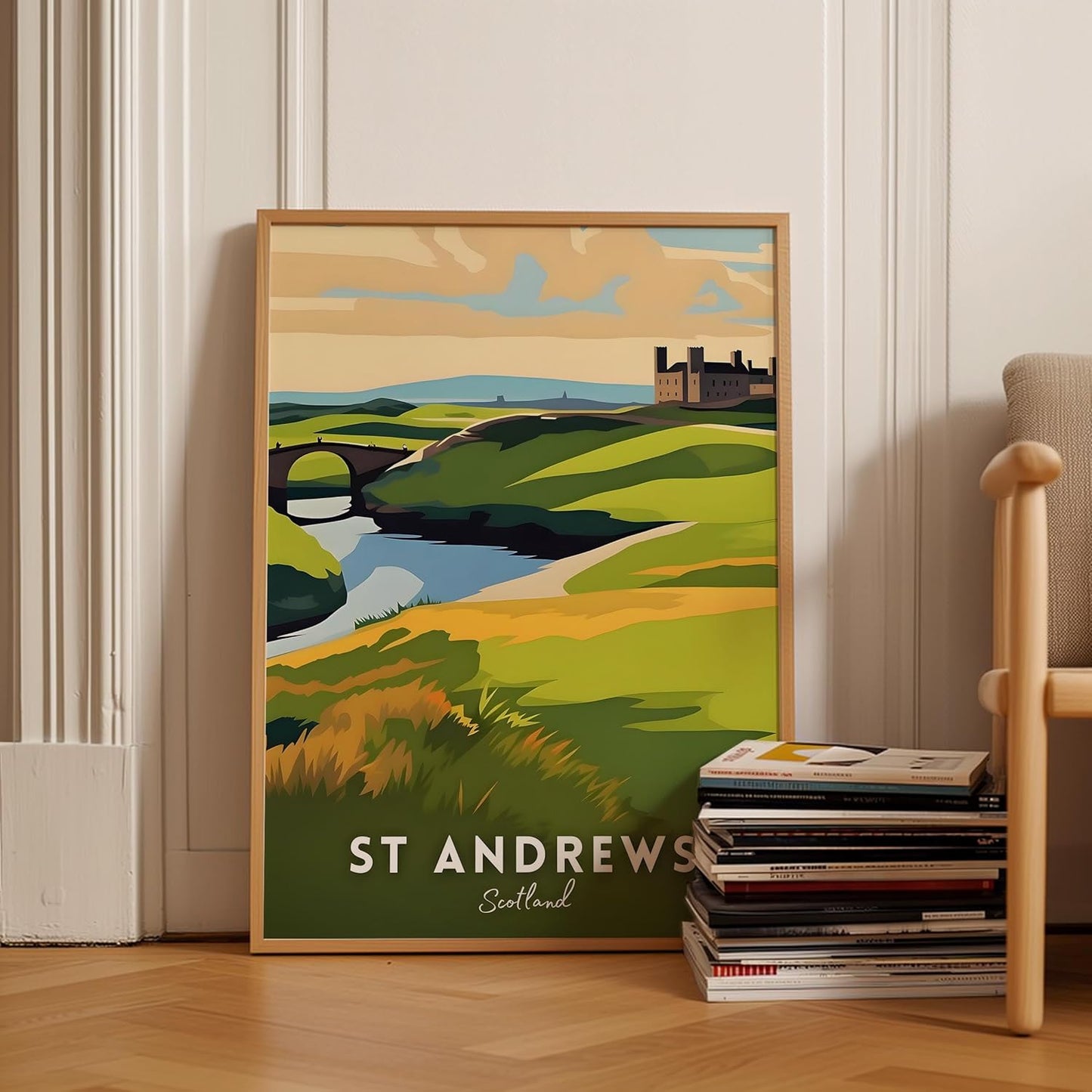 Golf Course Premium Giclee Fine Art Prints - Augusta, Pebble Beach, Pinehurst, Golf Course Posters, Golf Wall Art, Aesthetic Poster for Home Office Decor, Ready to Frame