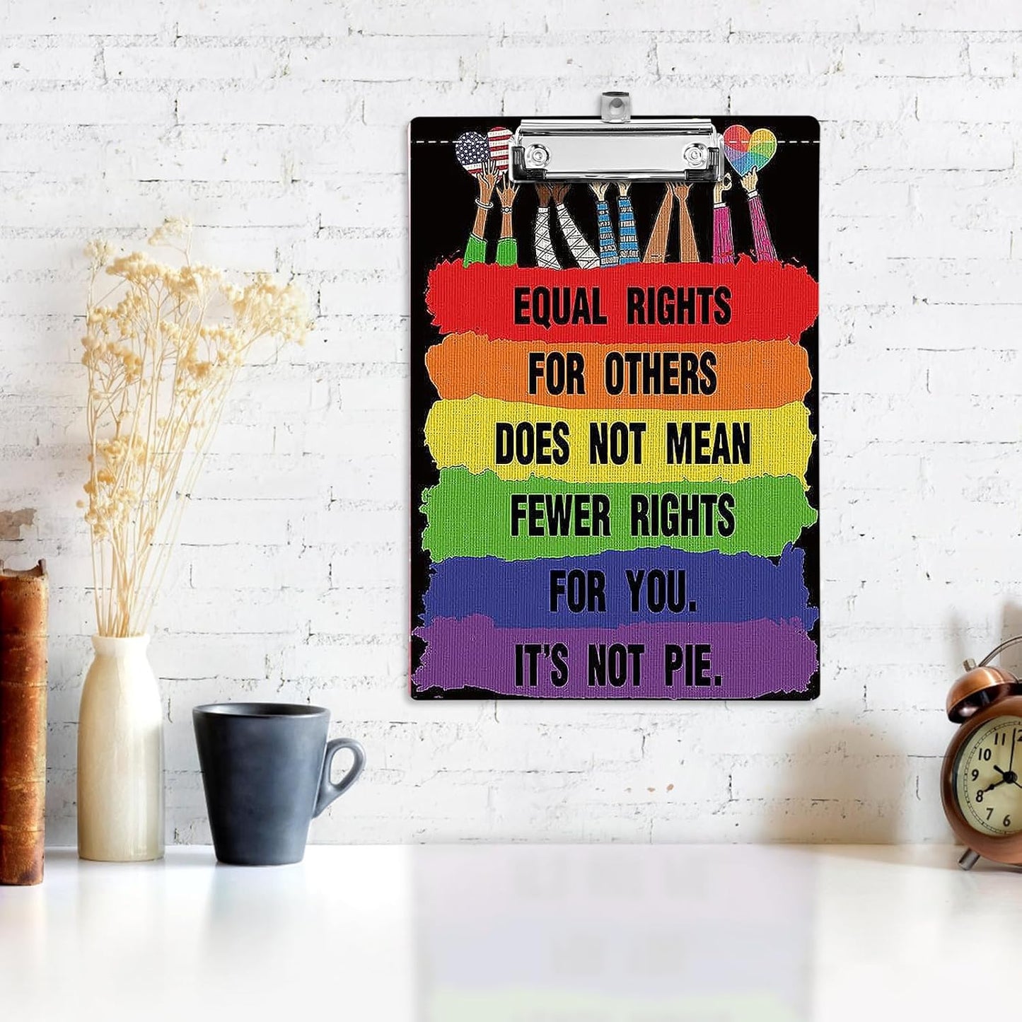 Plastic A4 Clipboards, Cute Fashion Clipboard Decorative, 12.2" x 8.7" Standard A4 Size Clipboards, Plastic Acrylic Clipboard for Teacher, Social Worker, Students,Women, Office Supplies (Black)