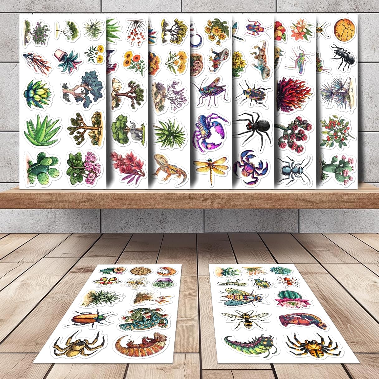 108 PCS Reptile Stickers, Colorful Vinyl Decals for Journals, Scrapbooks, Laptops, Water Bottles, Nature Themed Party Favors and Decorations, Waterproof and Durable Animal