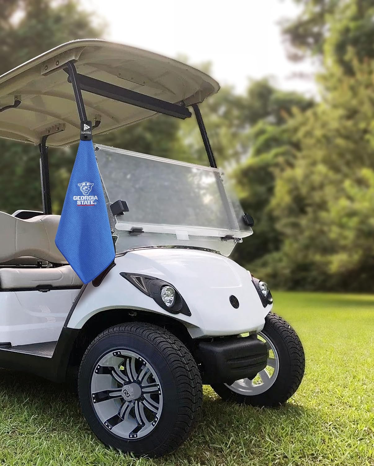 Magnetic Golf Towels for Golf Bags with Clip & Ultra Strong Magnet - Waffle Weave Microfiber Towel for Secure Hold on Bags & Carts - Ideal Club Cleaner & Accessories - Georgia State