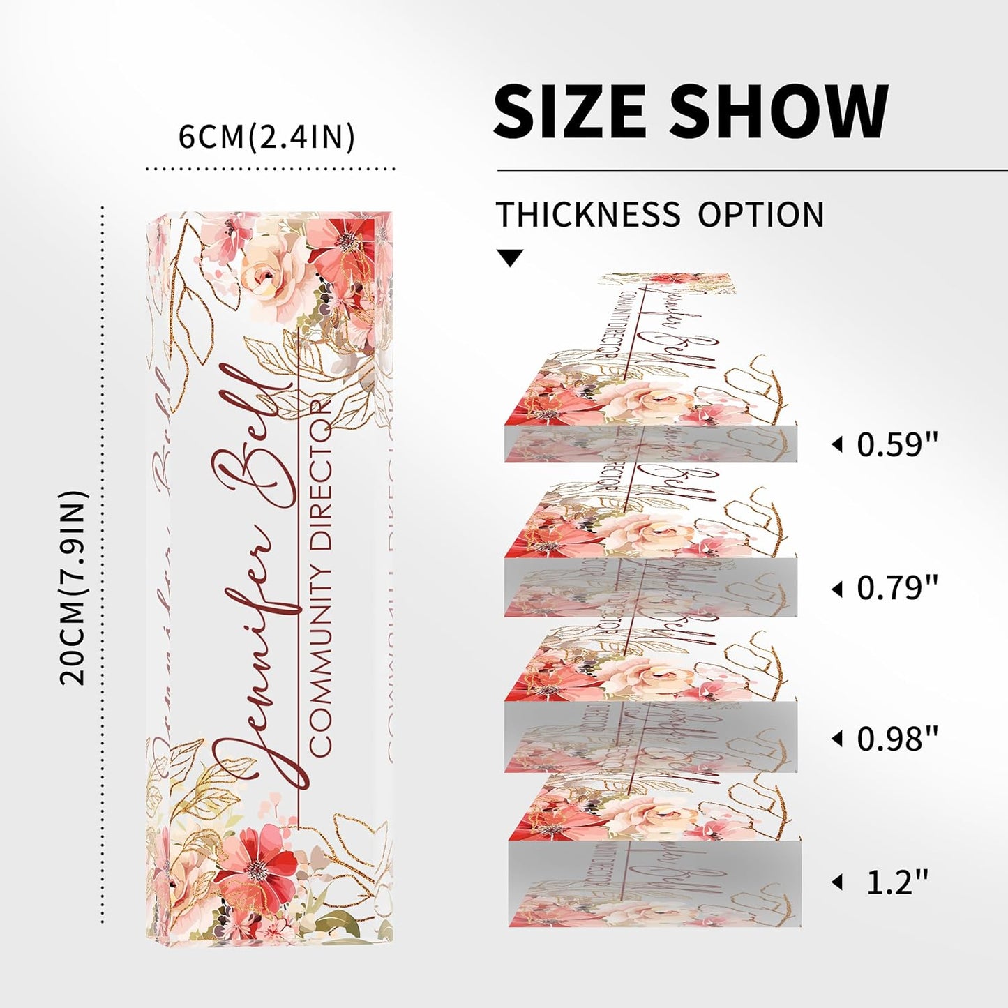 Custom Name Plate for Desk Desk Name Plate Personalized, Office Desk Decor for Women & Men, Employee Appreciation Gifts The Office Gifts for Boss, Manager, Teacher, Nurse, Lawyer