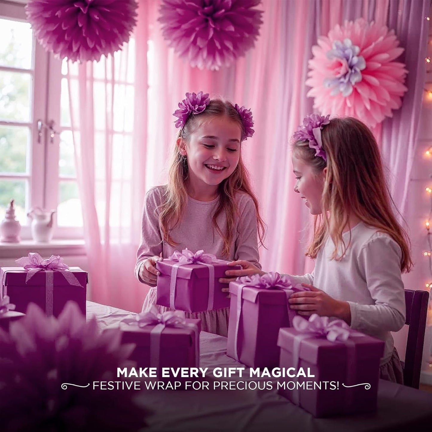 SANZIX 150 Sheets Purple Tissue Paper for Gift Bags Bulk 14x20 Inch - Purple Christmas Wrapping Paper for Gifts, Bouquets, Wedding, DIY, Holiday Décor - Purple Wrapping Paper Christmas Decorations