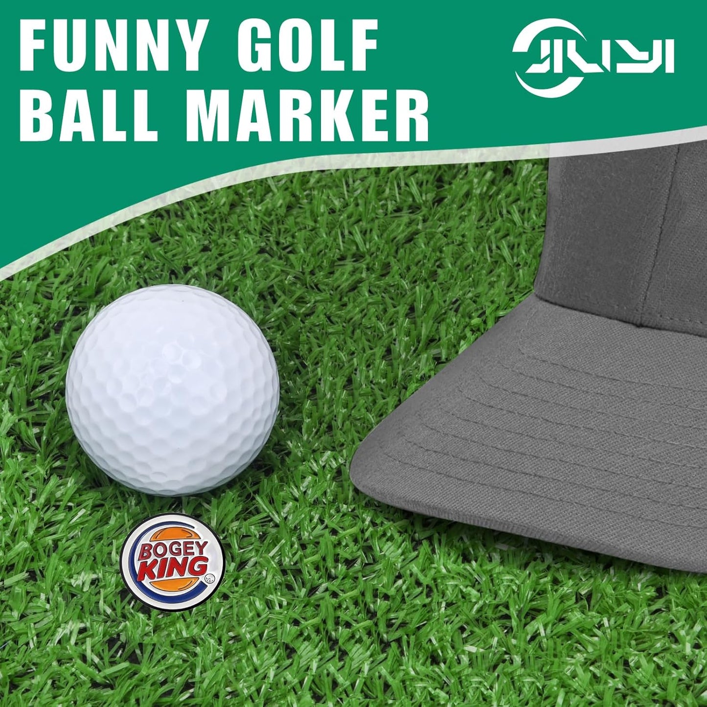 Golf Ball Marker Hat Clip, Funny Golf Accessories, Golf Gifts for Men 25 MM