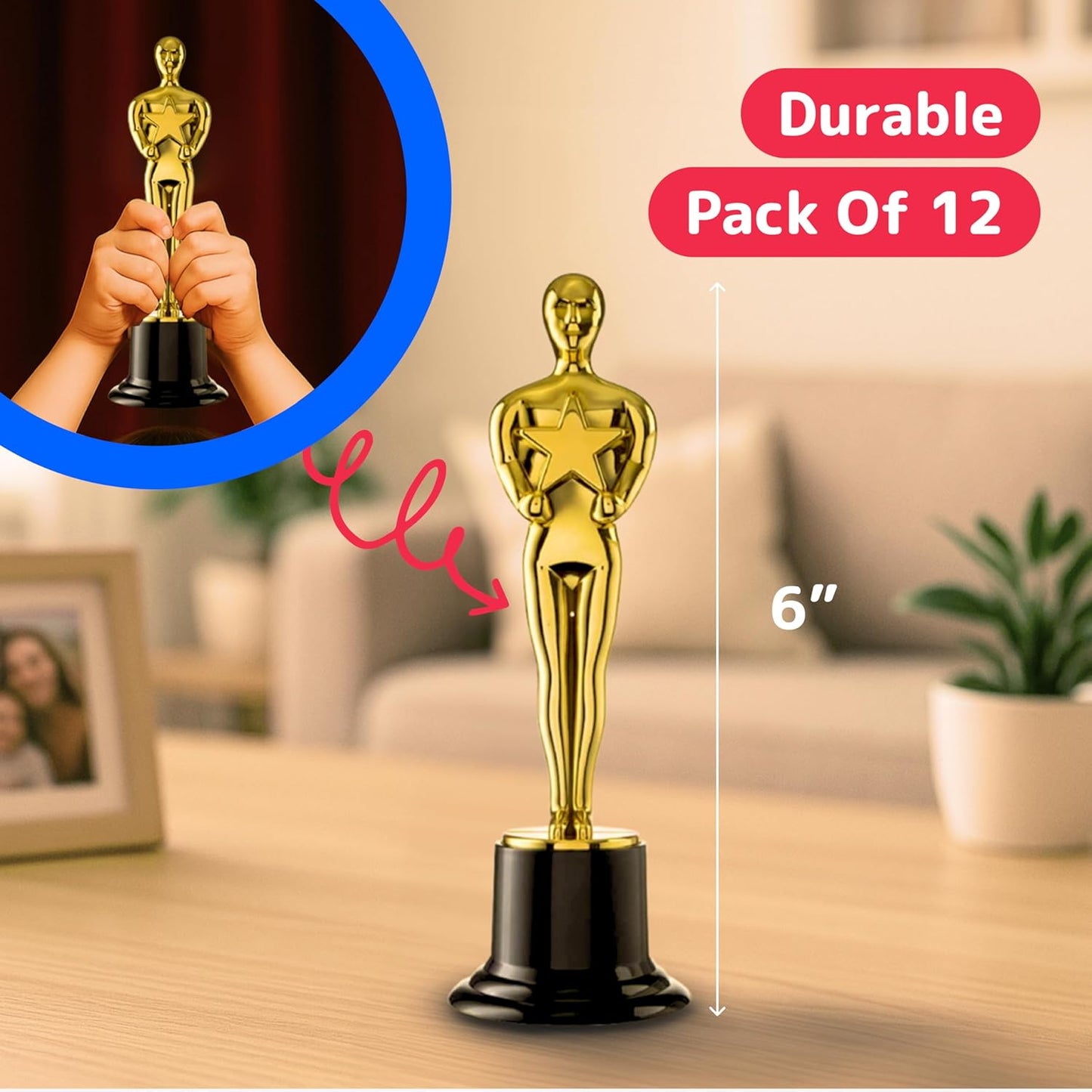 PREXTEX Trophy Award - Perfect Awards and Trophies for Kids & Adult Award Parties, Small Trophy Cup for Recognition, Ideal Kids Trophy for Competitions and Events