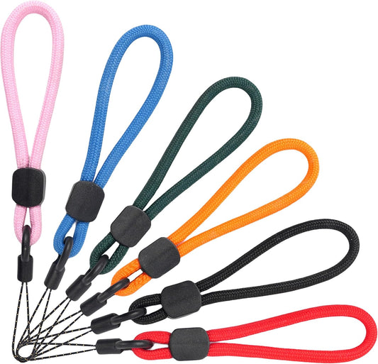 YOUOWO 6 Pack Finger Strap Ring Lanyards,Colored Rope Small lanyard For Phone Cases Keys Keychain USB ID Card Badge