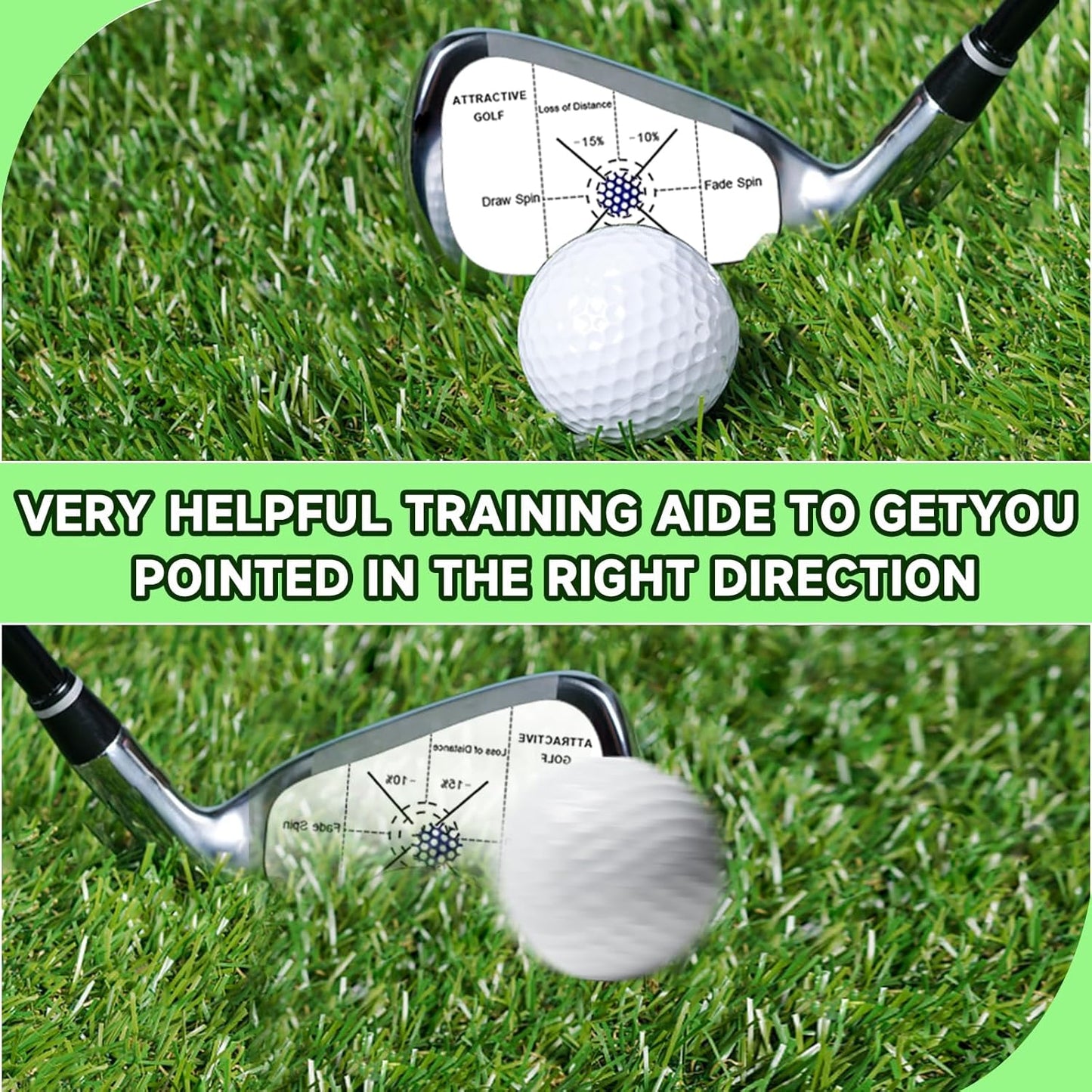 ATTRACTIVE Golf Impact Tape Set, Club Impact Stickers for Golf Clubs, Self-Teaching Sweet Spot and Consistency Analysis, Useful Training Aid Improve Swing Accuracy