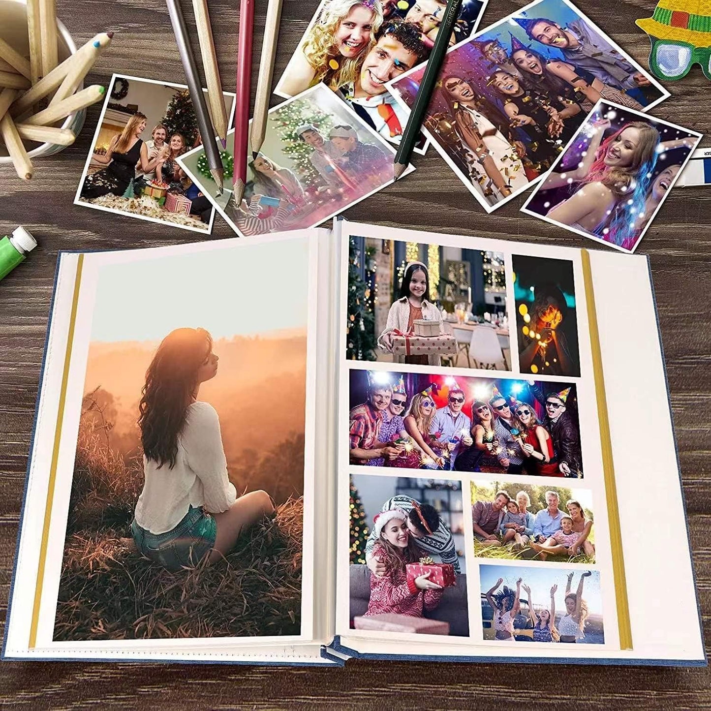 Large Adventure Book Photo Album Magnetic 13"x11.5"DIY,Handmade for Anniversary,Family Memories Accommodates 3x5 to 8x10Photos Inspired by 'Up',Perfect for Couples,Friend,Travel Memories(Movie Style)