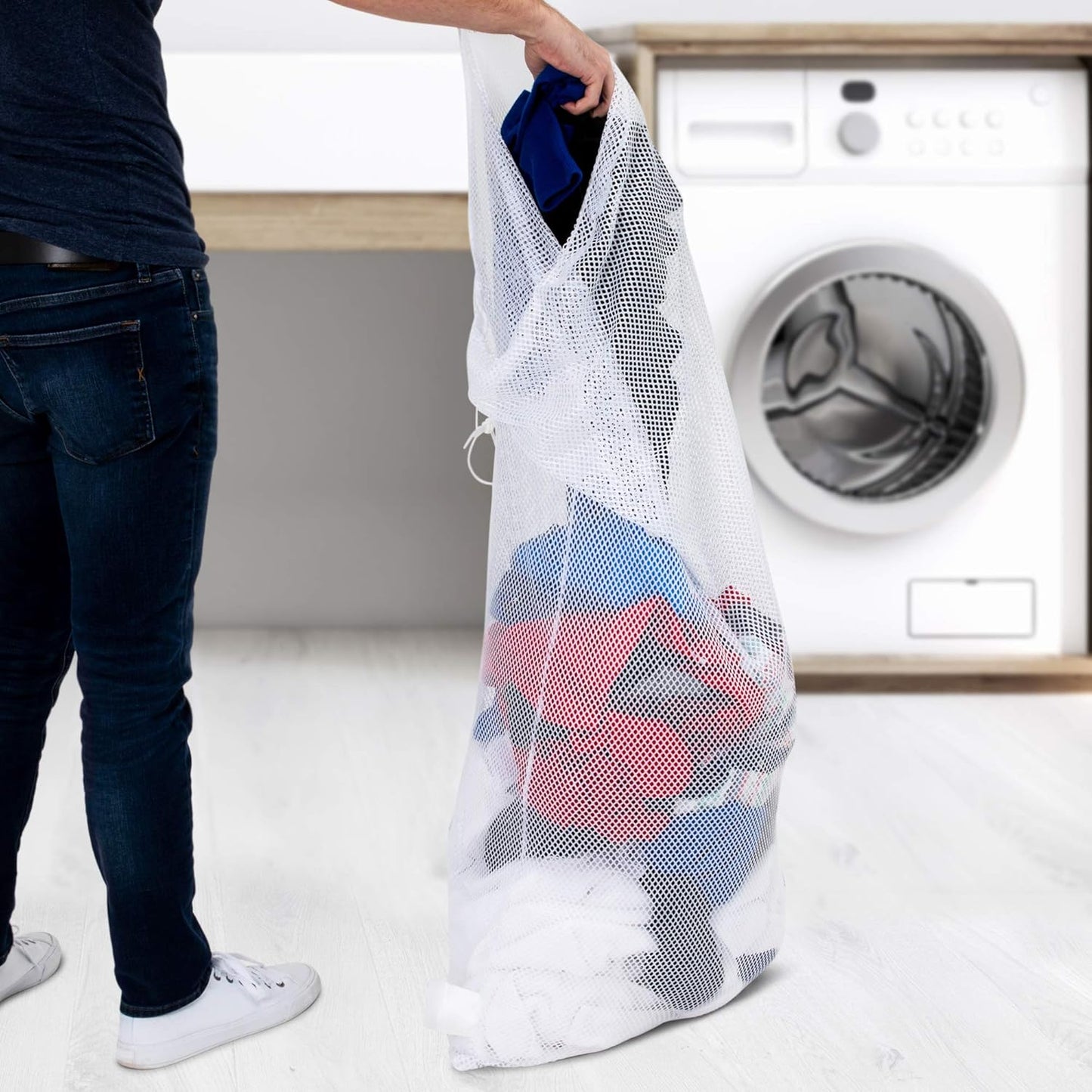 Champion Sports Mesh Equipment Bag – Heavy-Duty Nylon Drawstring Bag with Lock & ID Tag, Breathable Storage Sack for Balls, Swim Gear, Laundry & Toys, Multiple Sizes & Colors