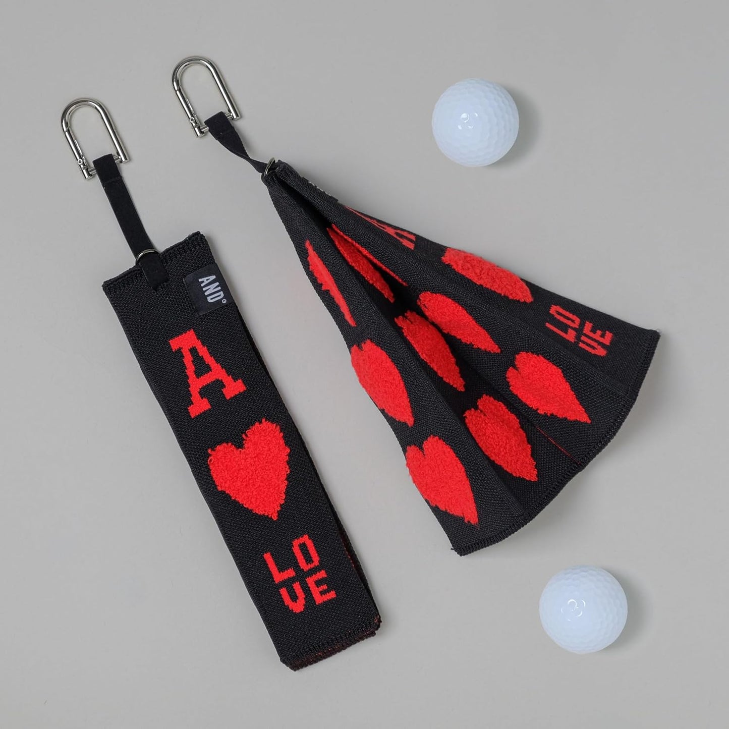 ANDGOLF Pleats Ball Towel, Use to Wash My Ball and Club, Best Choice for Golf Gifts, Embroidered Golf Towels, Clip for Bags/Pants/Skirts, Durable Elastic Band, Colorful Fashion Golf Item