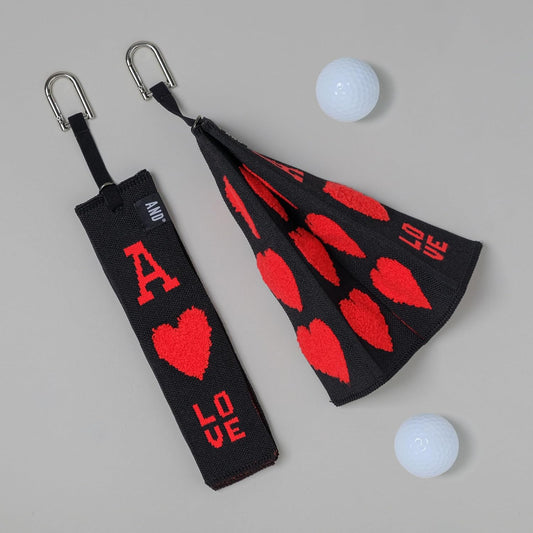 ANDGOLF Pleats Ball Towel, Use to Wash My Ball and Club, Best Choice for Golf Gifts, Embroidered Golf Towels, Clip for Bags/Pants/Skirts, Durable Elastic Band, Colorful Fashion Golf Item