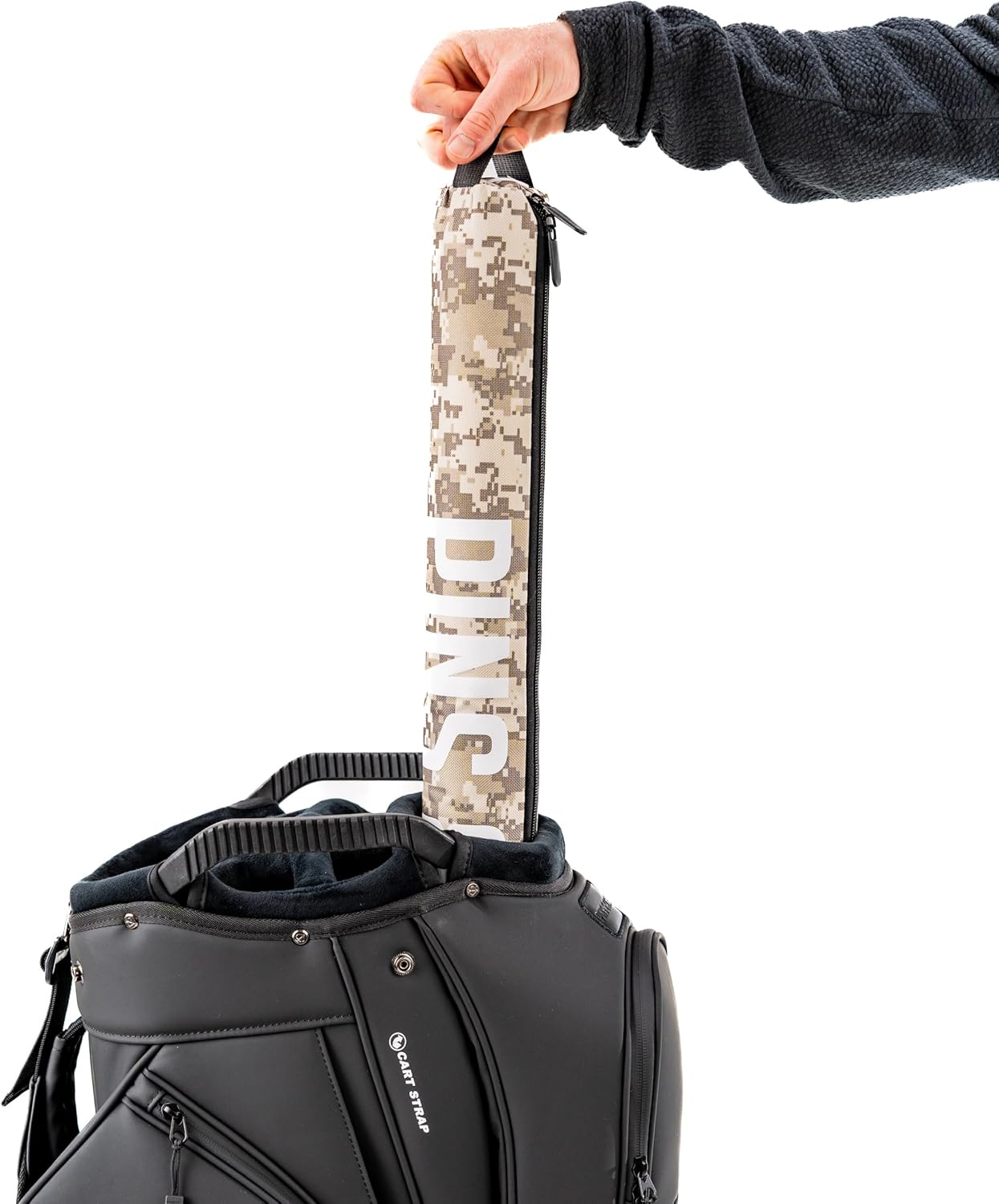 Pins & Aces Beer Sleeve 7-Can Insulated Cooler Sleeve - Stores Up to 7 Cans Discreetly in Your Golf Bag - Keeps Canned Beverages Cold On The Golf Course - Fits Most Golf Bags Styles & Types