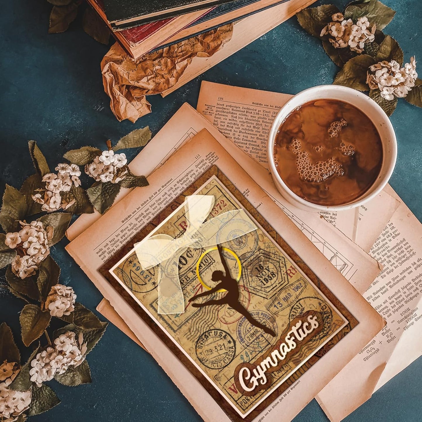 GLOBLELAND Gymnasts Lady Cutting Dies Woman Silhouette Metal Die Cuts Sports Cutting Embossing Templates for Scrapbooking Crafts Paper Cards Making