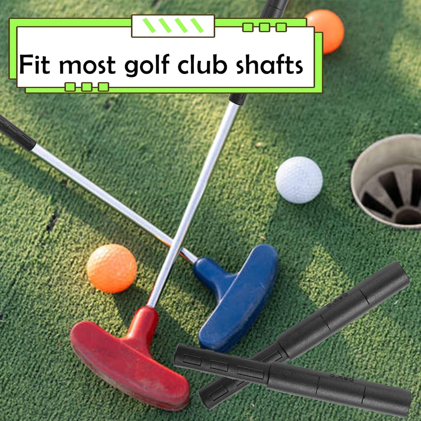 12 Pcs Golf Shaft Extensions Black Club Shaft Extension Rod Carbon Fiber Extender Stick for Golf Club Putters Parts