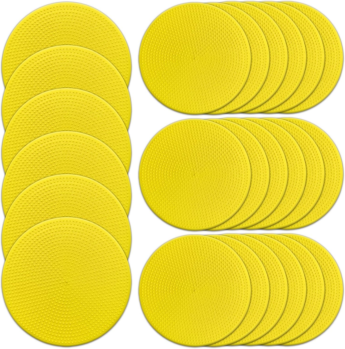 Poly Spot Markers 10 inch 12 Pcs Non-Slip Rubber Agility Training Markers Floor Dots Flat Field Cones for Football, Soccer, Basketball, School Exercise Drills, Dance Practice