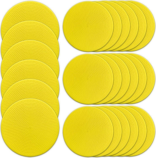 Poly Spot Markers 10 inch 12 Pcs Non-Slip Rubber Agility Training Markers Floor Dots Flat Field Cones for Football, Soccer, Basketball, School Exercise Drills, Dance Practice