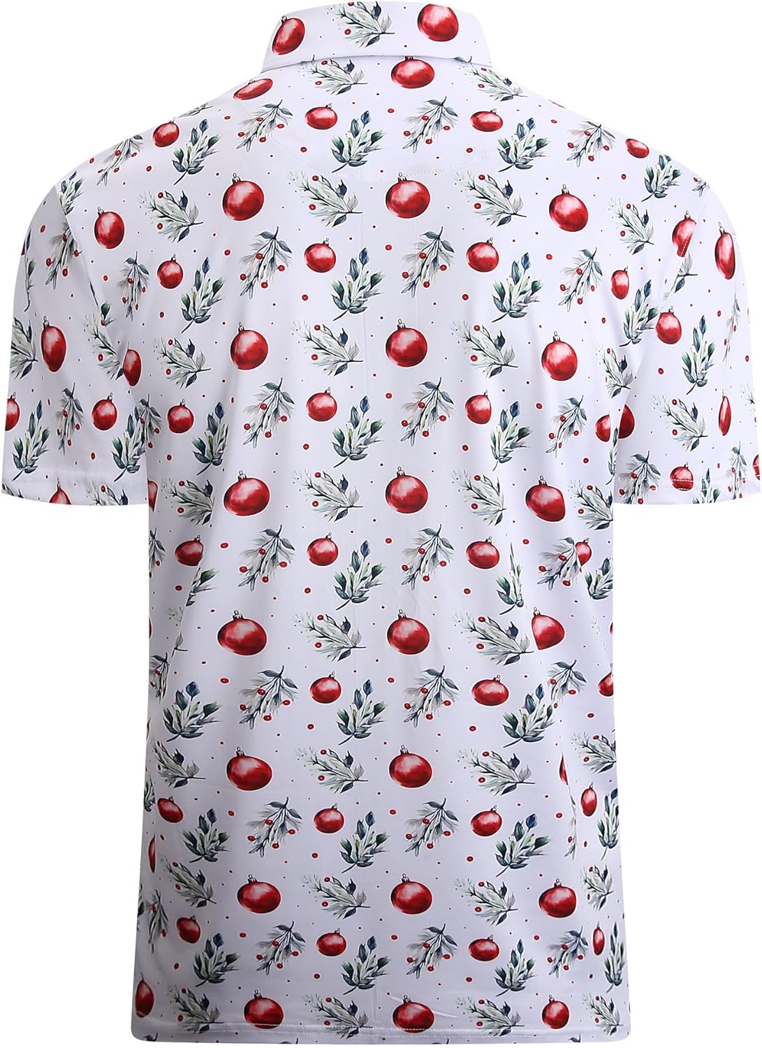 Alex Vando Mens Hawaiian Golf Shirt Moisture Wicking Digital Print Golf Shirts for Men