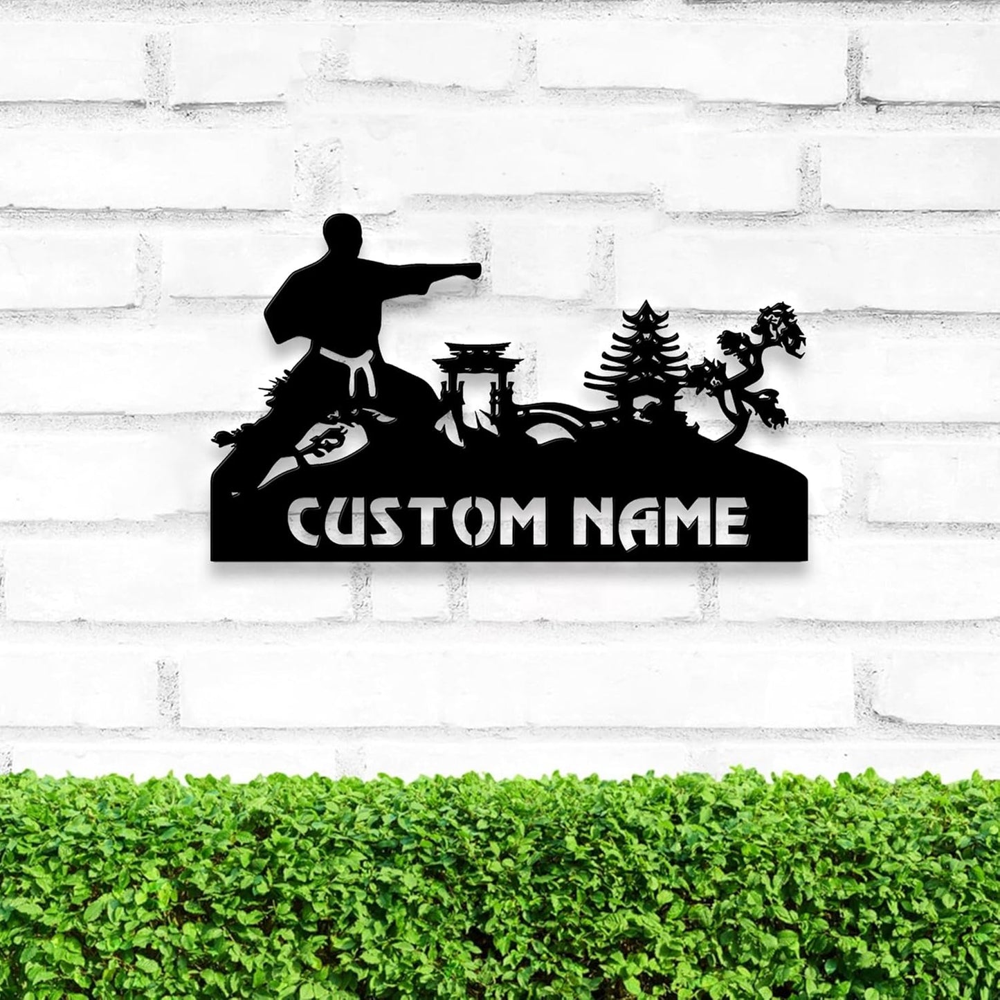 Custom Karate Punch Afcultures Metal Wall Art With LED Light, Gift For Karate Lovers, Wall Hanging, Home Decor, Birthday Gift, Christmas Gift