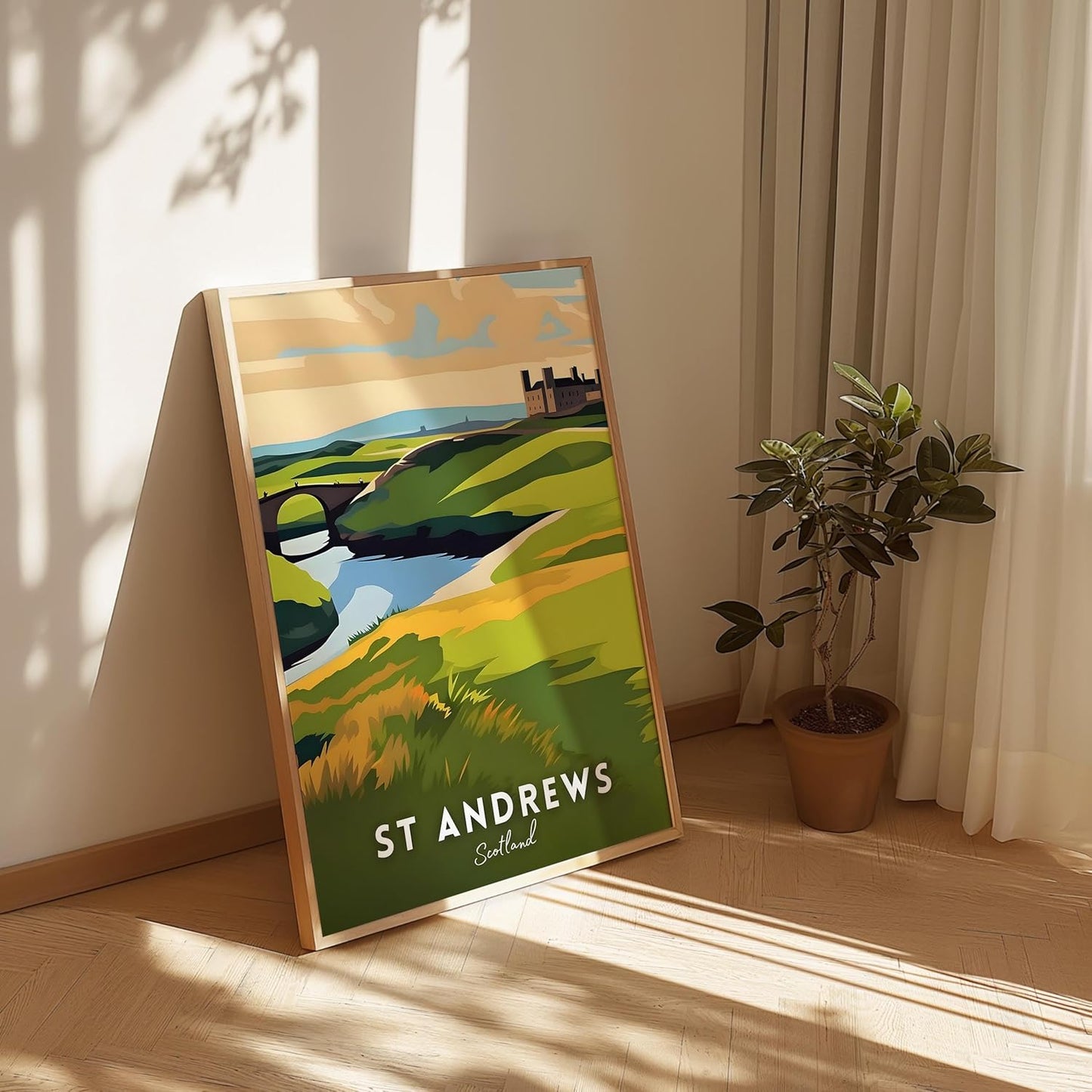 Golf Course Premium Giclee Fine Art Prints - Augusta, Pebble Beach, Pinehurst, Golf Course Posters, Golf Wall Art, Aesthetic Poster for Home Office Decor, Ready to Frame