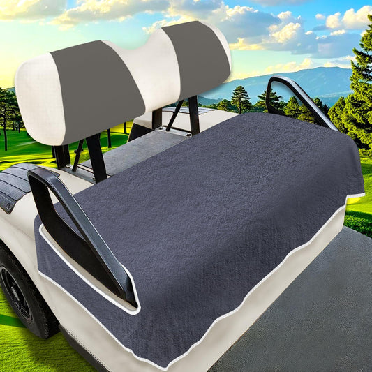 YOKYHOM Golf Cart Seat Covers, Premium Solid Color Golf Cart Seat Towel Blanket, 100% Microfiber, Soft and Comfortable, Fits EZGO, Club Car, and More 2-Seat Golf Carts, 51''x 31''