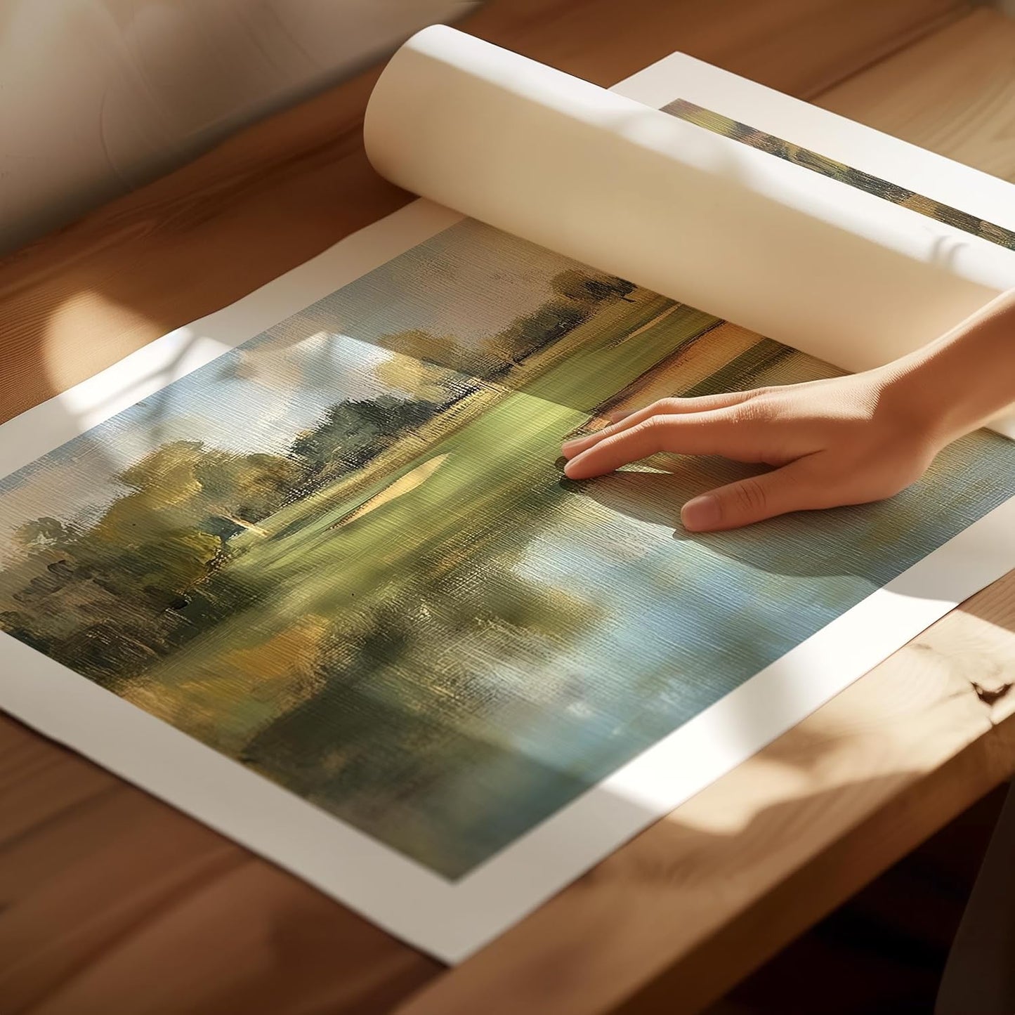 Vintage Golf Course Premium Giclee Fine Art Prints - Antique Style Golf Course Painting Posters, Golf Wall Art, Aesthetic Golfing Poster for Home Office Decor, Ready to Frame