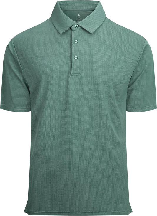 Alex Vando Mens Golf Shirt Moisture Wicking Quick-Dry Short Sleeve Casual Polo Shirts for Men