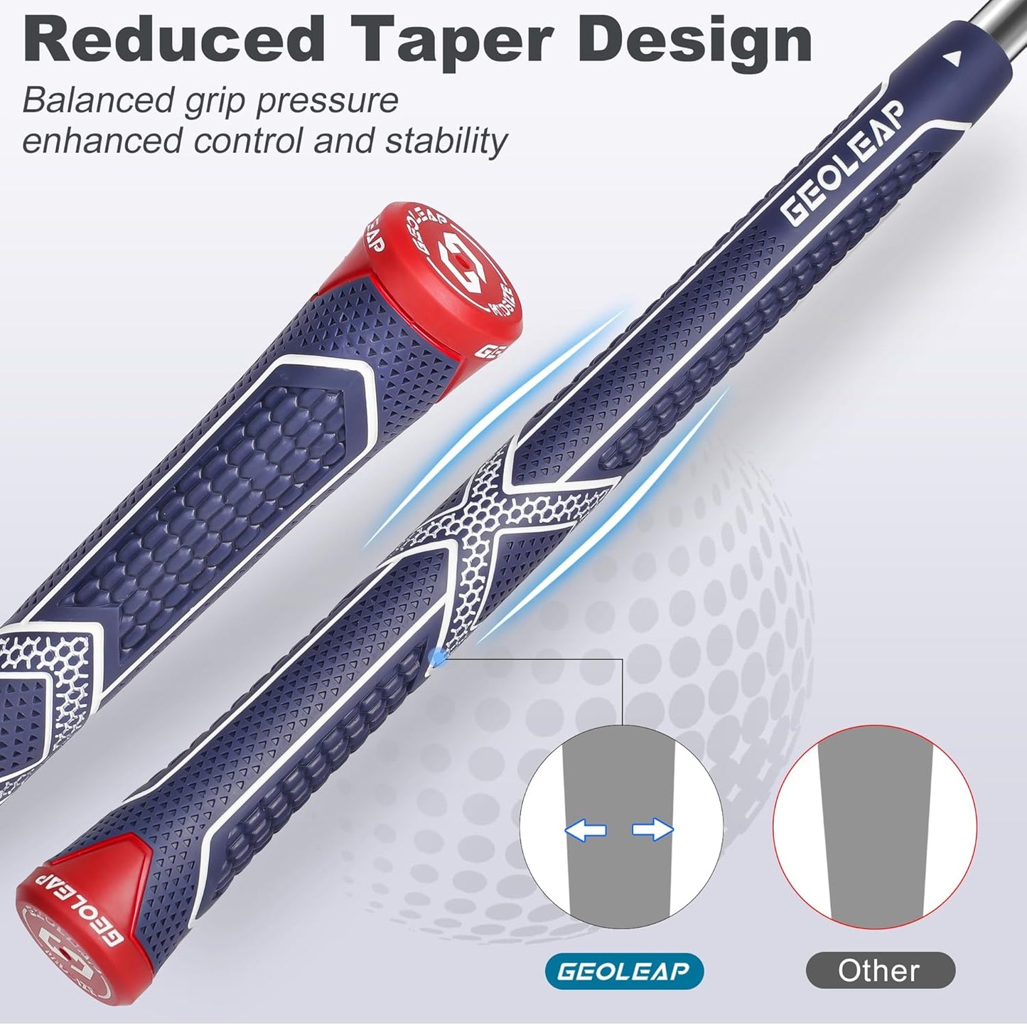 Geoleap Golf Grips 13 Pack,Non-slip and High Shock-absorbing Golf Club Grips ,Choose between 13 Grips with 15 Tapes and Full Kits.