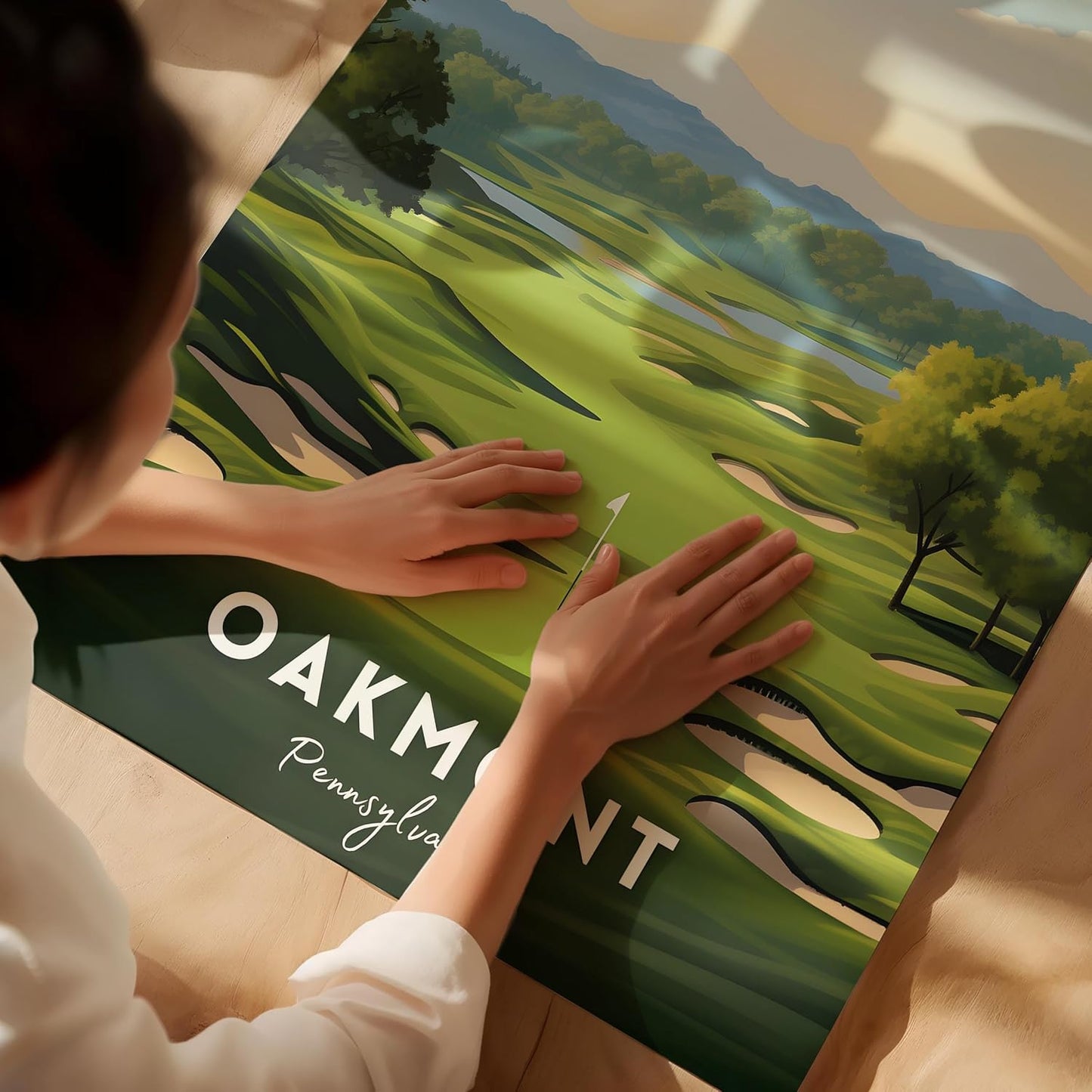 Golf Course Premium Giclee Fine Art Prints - Augusta, Pebble Beach, Pinehurst, Golf Course Posters, Golf Wall Art, Aesthetic Poster for Home Office Decor, Ready to Frame