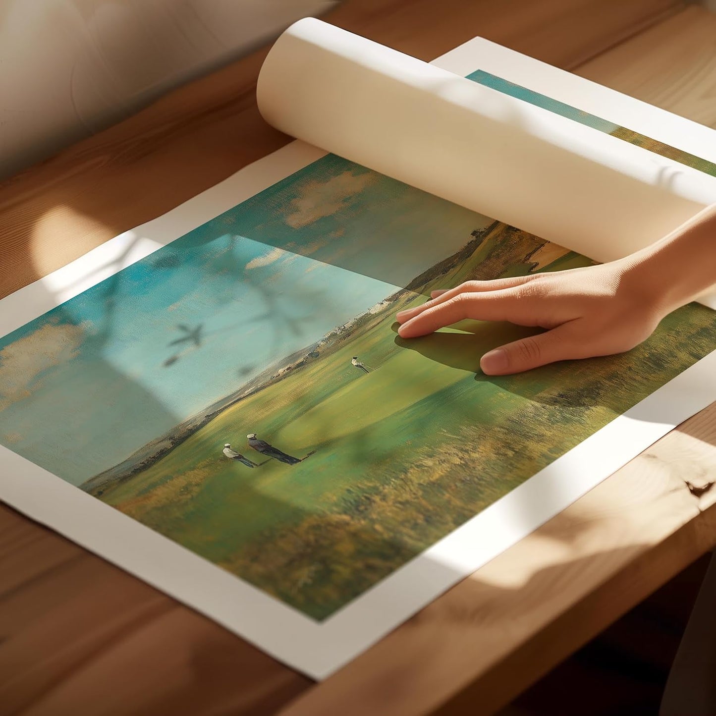 Vintage Golf Course Premium Giclee Fine Art Prints - Antique Style Golf Course Painting Posters, Golf Wall Art, Aesthetic Golfing Poster for Home Office Decor, Ready to Frame