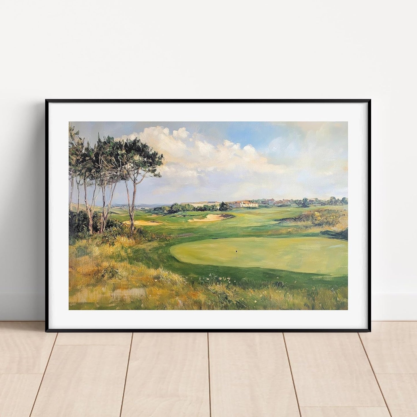 Vintage Golf Course Premium Giclee Fine Art Prints - Antique Style Golf Course Painting Posters, Golf Wall Art, Aesthetic Golfing Poster for Home Office Decor, Ready to Frame