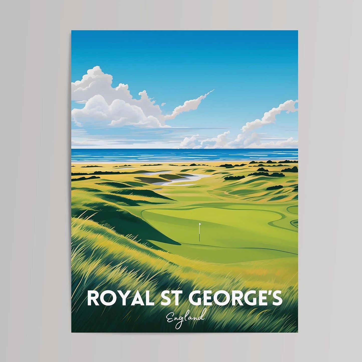 Golf Course Premium Giclee Fine Art Prints - Augusta, Pebble Beach, Pinehurst, Golf Course Posters, Golf Wall Art, Aesthetic Poster for Home Office Decor, Ready to Frame