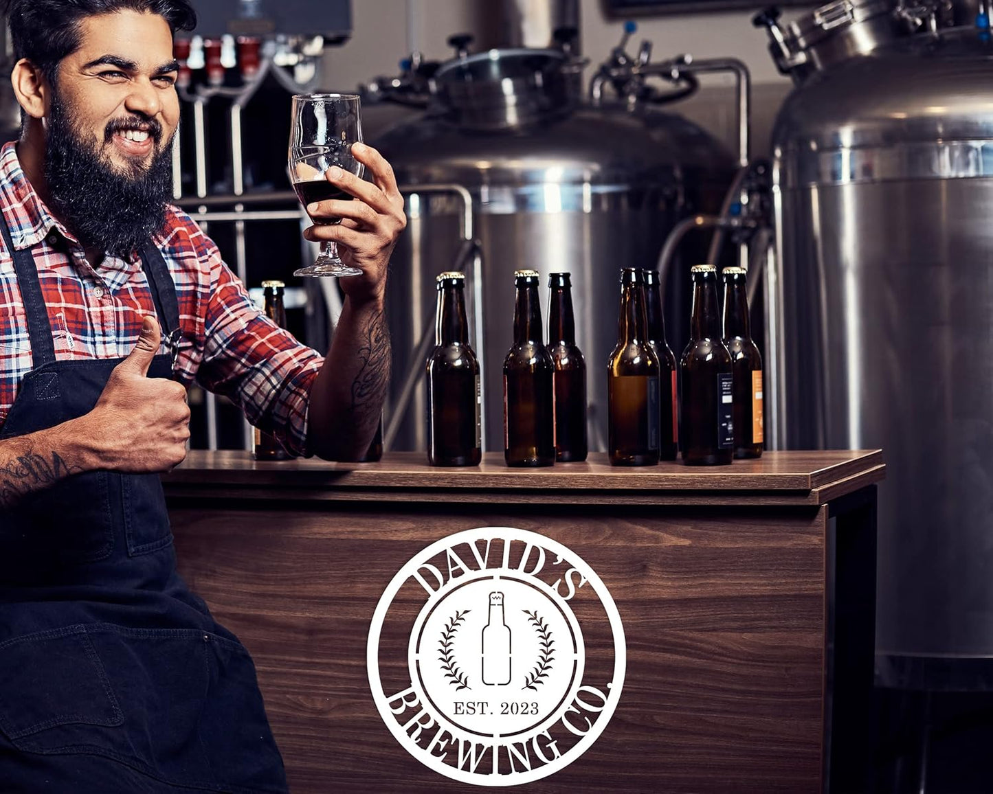 Personalized Brewery Metal Sign, Beer Sign, Custom Metal Sign,Custom Beer Brewing Sign,Gift for Him, Housewarming Gift Christmas gift