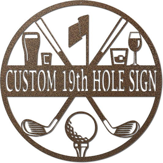 19th Hole Custom Golf Sign