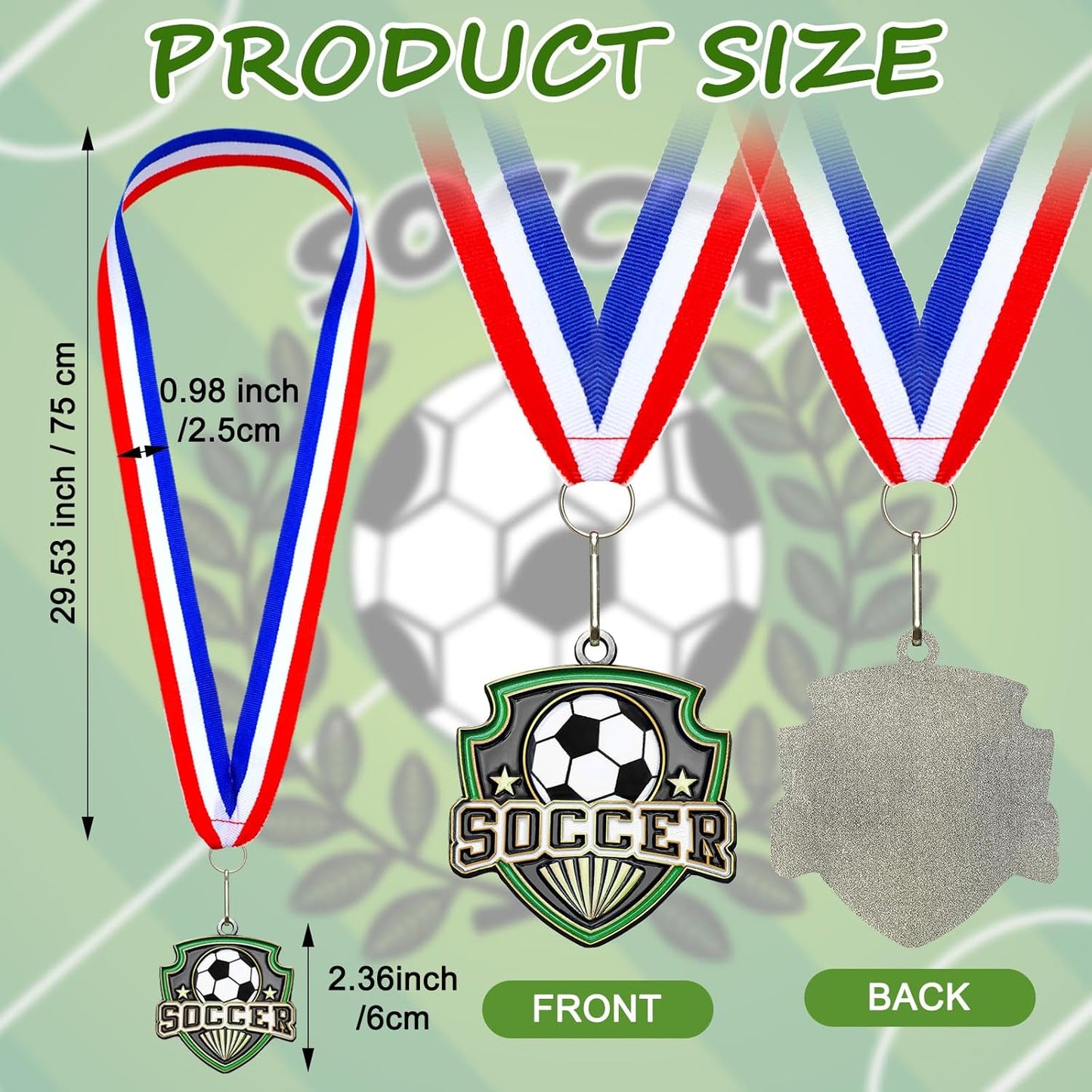 10/20 /30/40 Pcs Award Medals Bulk Sports Medals with Neck Ribbons 2.4 Inch Winner Award Trophy Prize Gift for Sports Themed Party Favors Tournaments School Match