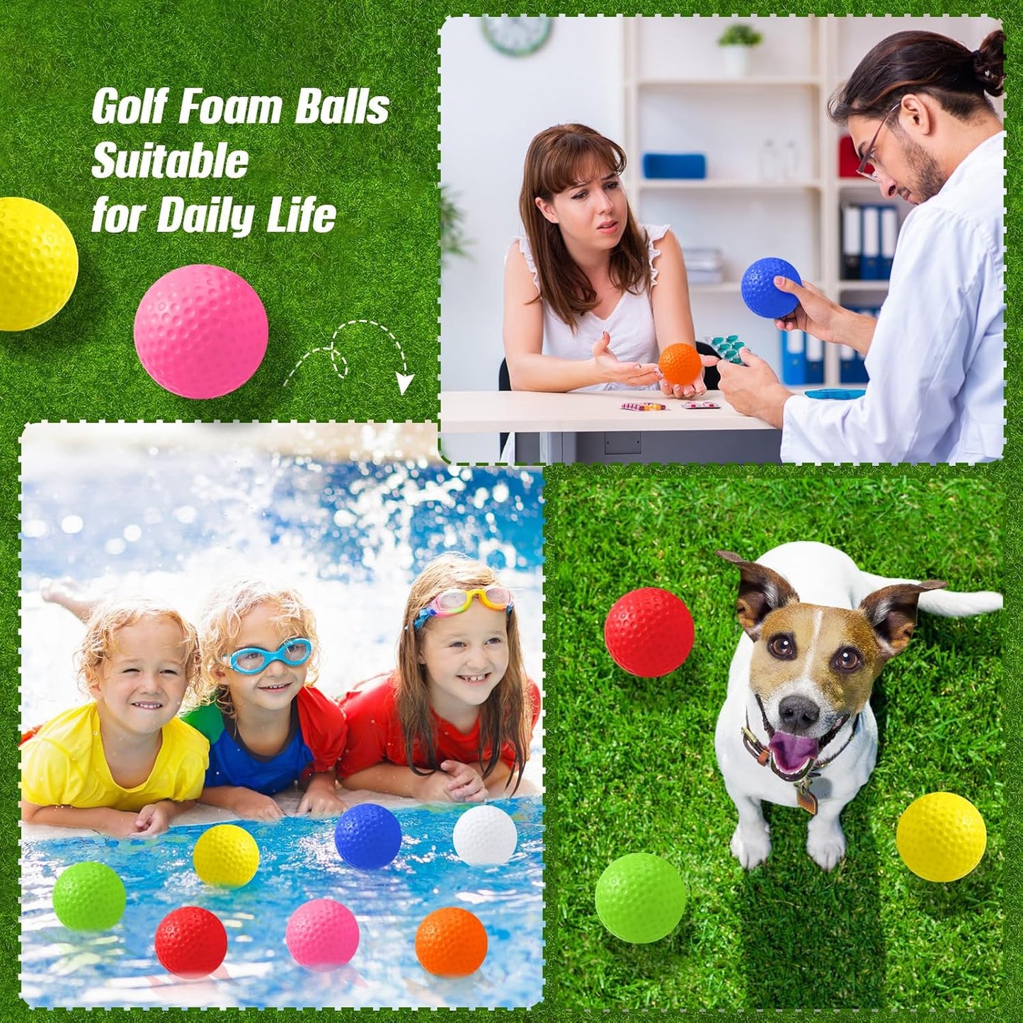 Libima 20 Pcs Mini Golf Stress Ball Bulk 2.5 Inch Foam Practice Balls Stress Relief Sports Ball with Storage Bag for Golf Birthday Party Favors Carnival Reward Gift