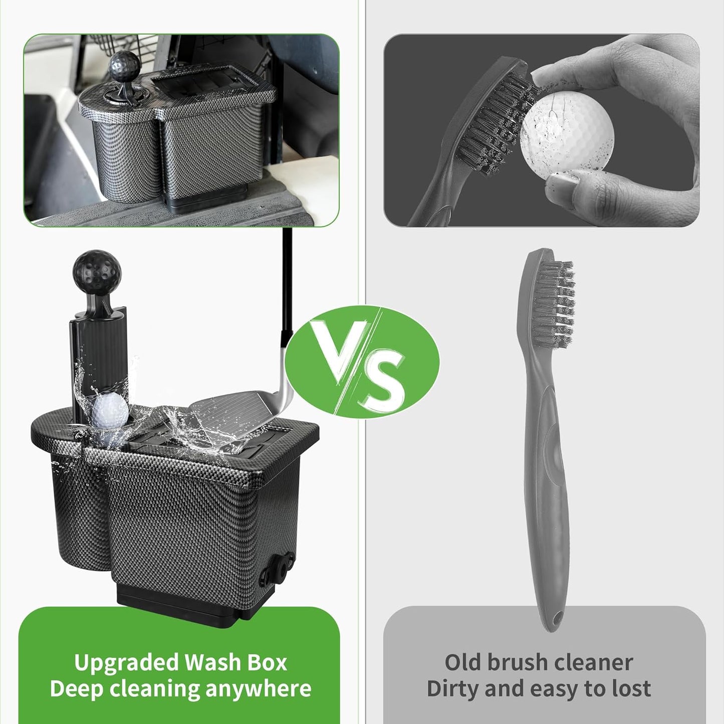 10L0L Golf Ball Washer, Golf Club and Ball Cleaner for EZGO Yamaha Club Car …