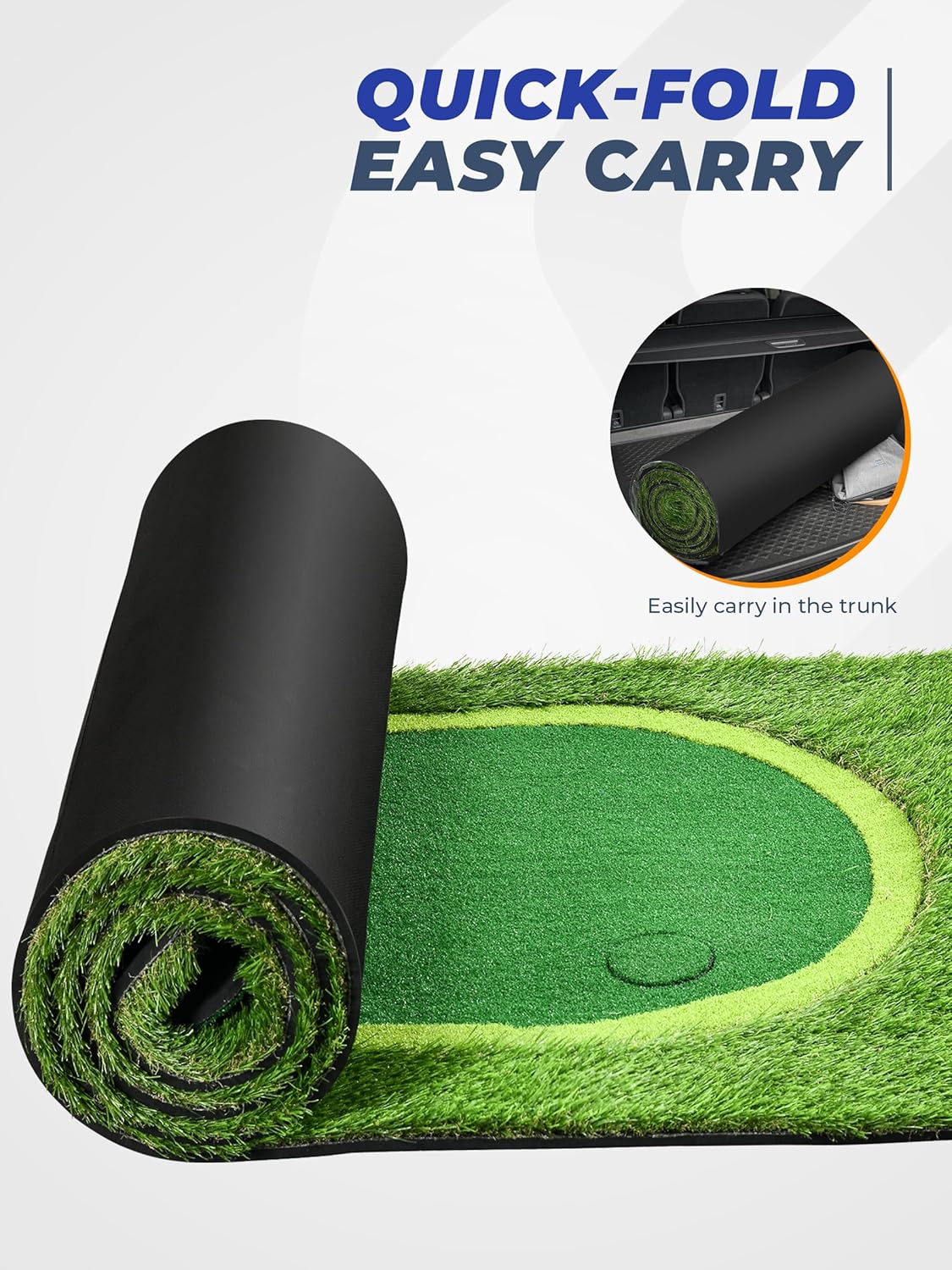 Golf Putting Green, Professional Grade Large Golfing Putting Mats with Sand Pit and Water Hazard for Indoor Outdoor