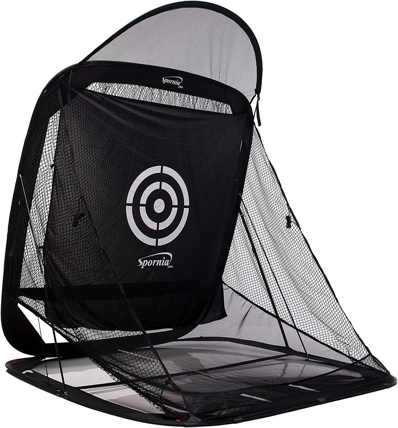 Spornia Spg-7 Golf Practice Net - Automatic Ball Return System w/Target Sheet, Two Side Barrier