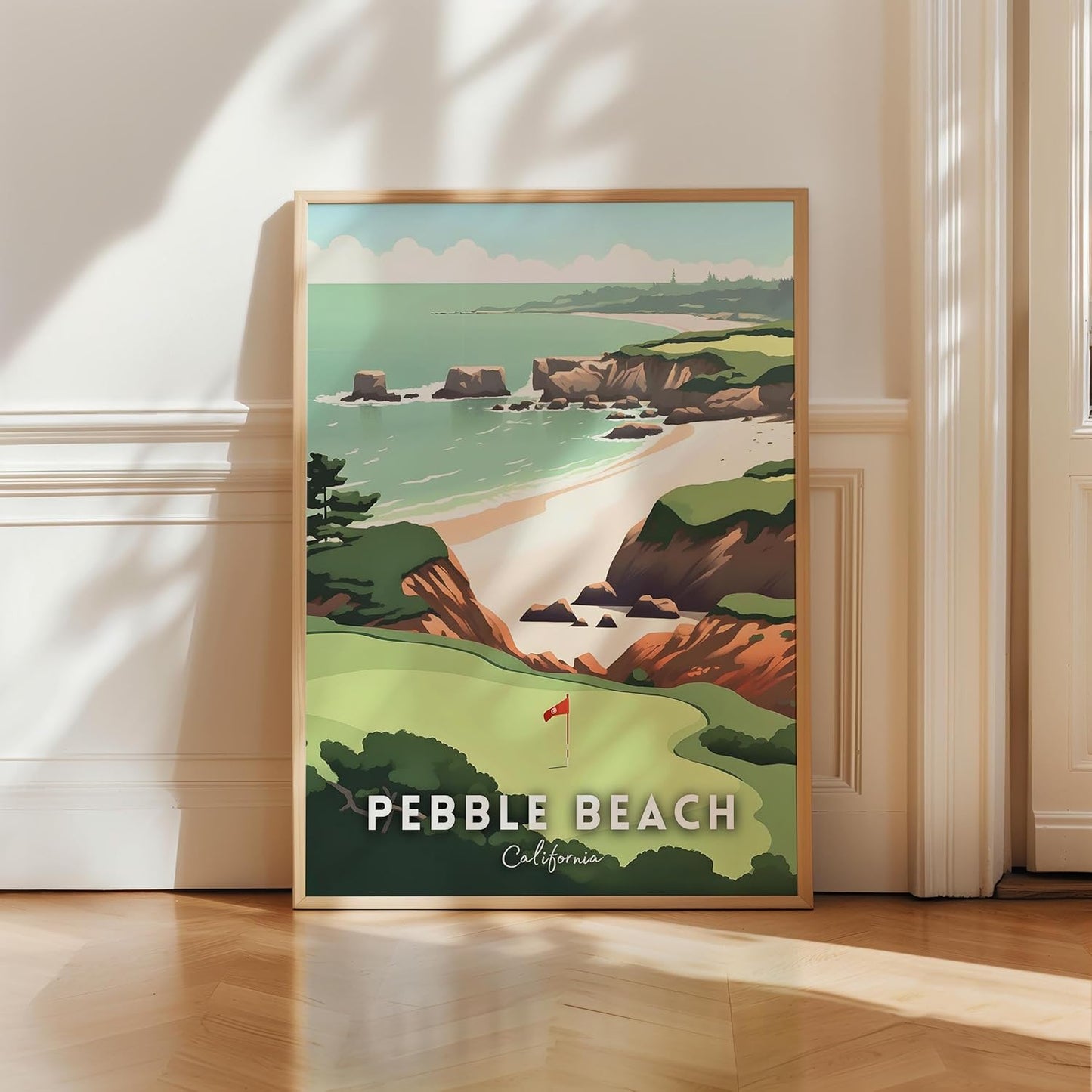 Golf Course Premium Giclee Fine Art Prints - Augusta, Pebble Beach, Pinehurst, Golf Course Posters, Golf Wall Art, Aesthetic Poster for Home Office Decor, Ready to Frame