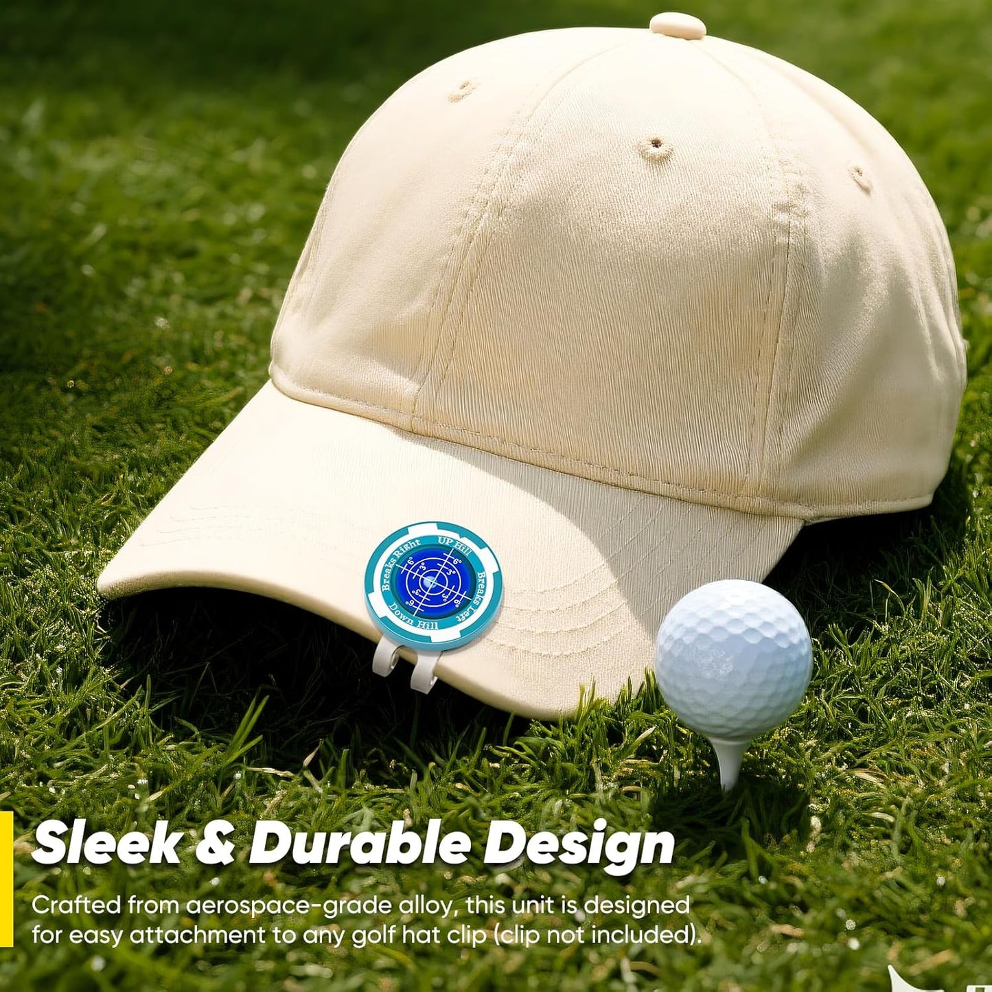 GreenNav Pro-High Precision Golf Green Reader & Golf Ball Marker with Horizontal Bubble Level, Essential Slope & Putt Line Reading Aid, Golf Accessories for Men Women