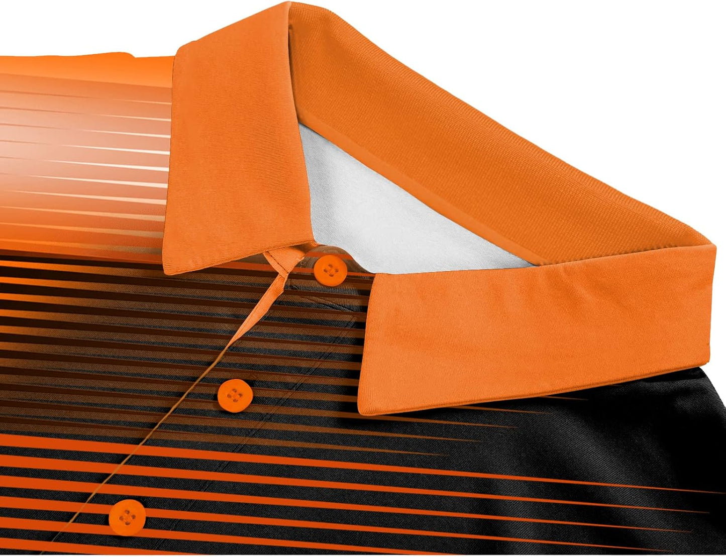 SCODI Mens Golf Shirt Moisture Wicking Performance Sport Short Sleeve Print Golf Polo Shirts for Men