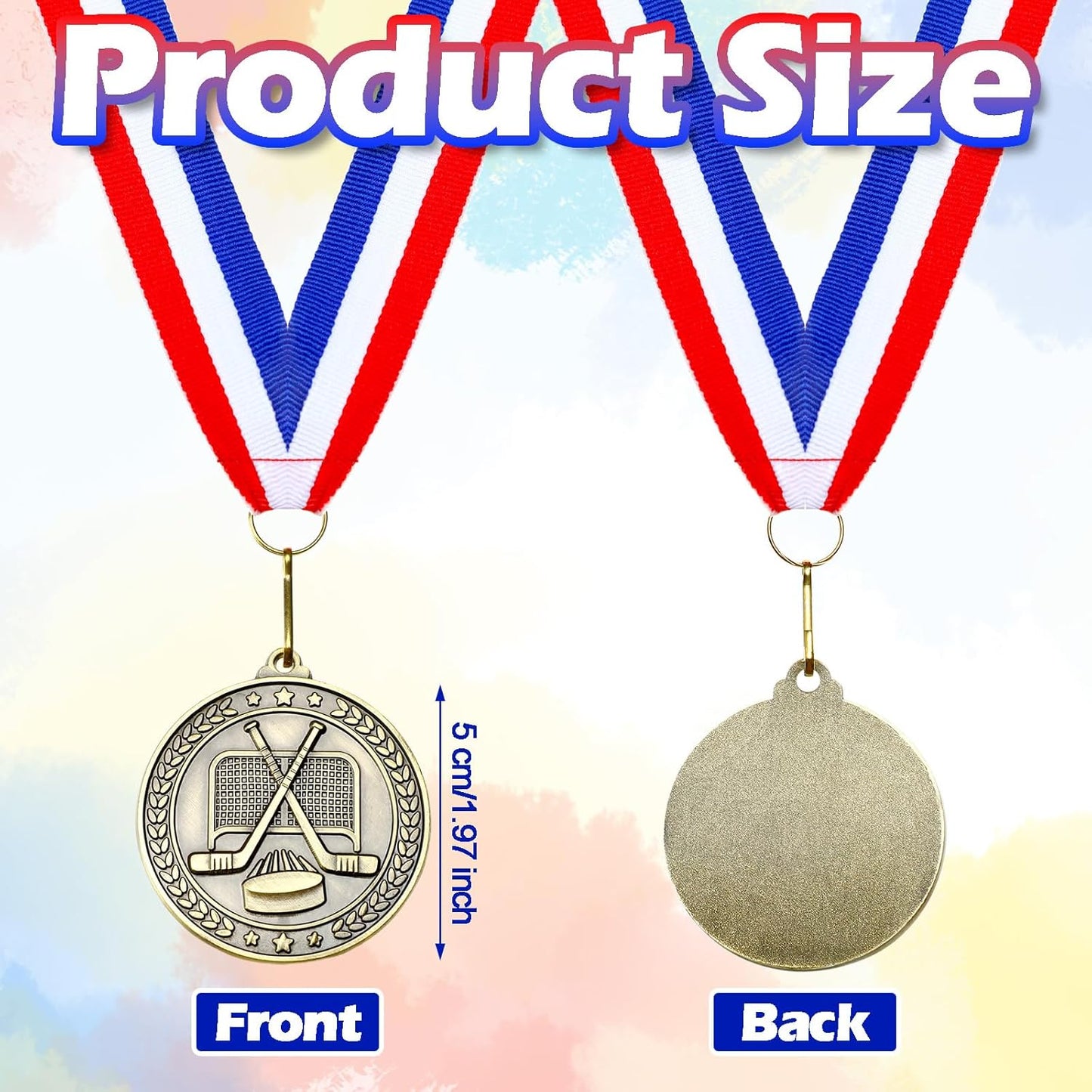 Remuuly 30 Pcs Gold Medals Bulk 2'' Basketball Soccer Baseball Volleyball Football Lacrosse Kickball Cheer Bowling Trophy Medals for Awards for Sports Participation Winner Gift