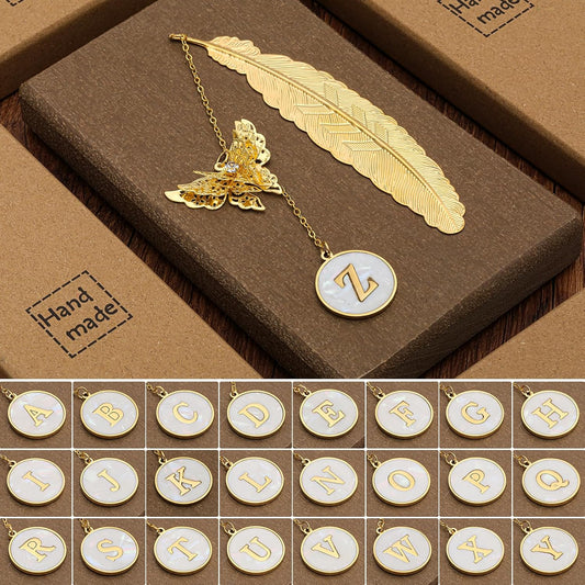 Personalized Initial Metal Butterfly Feather Bookmark for Women Girls Readers Book Lover Birthday Gifts for Women Her Teacher Girlfriend Wife Mom Sister Friend Daughter(Z)