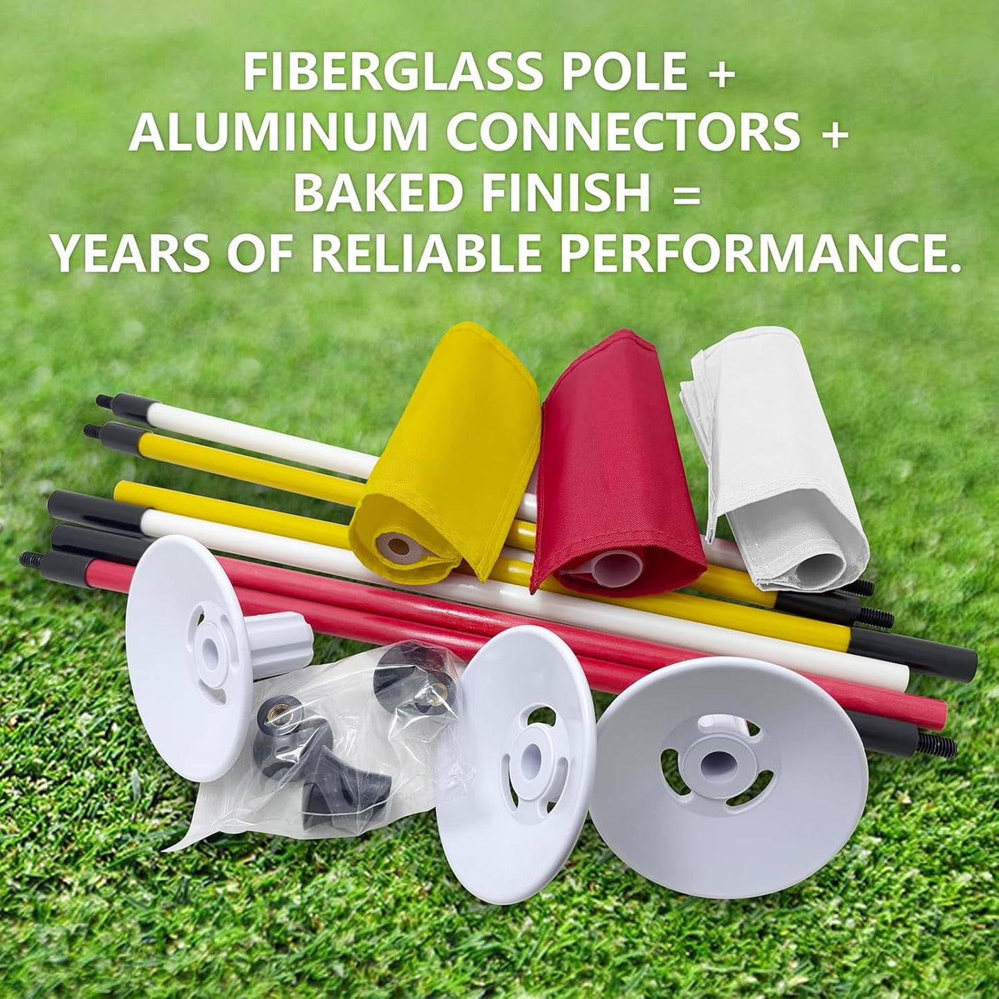 olf Flagstick with Flag Surface - Portable Design, Ideal for Yard Practice Putting Green