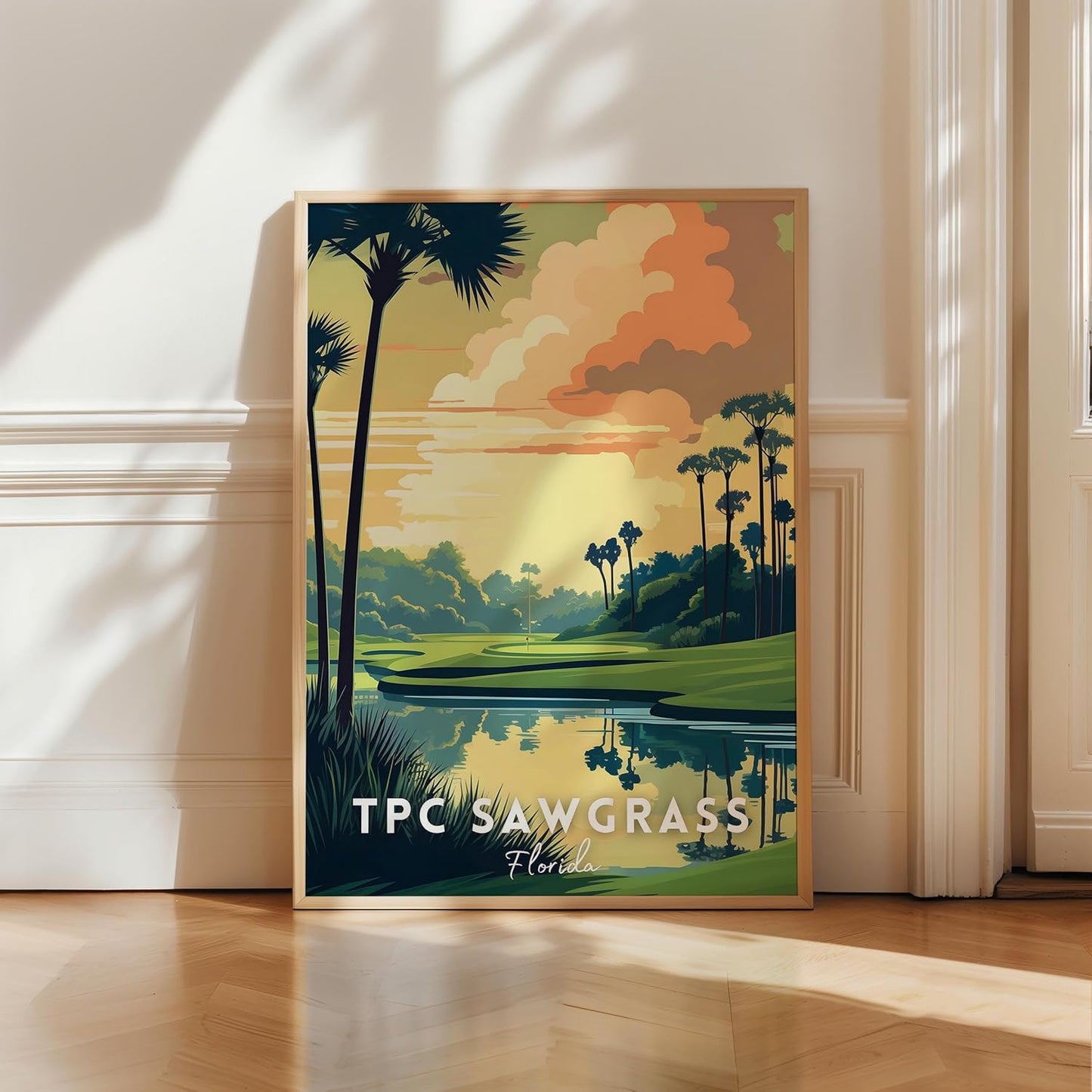 Golf Course Premium Giclee Fine Art Prints - Augusta, Pebble Beach, Pinehurst, Golf Course Posters, Golf Wall Art, Aesthetic Poster for Home Office Decor, Ready to Frame