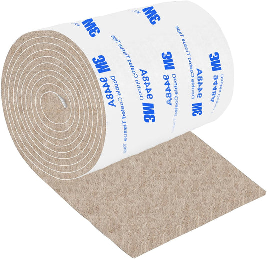 Felt Furniture Pads - 1 Roll 5"x40" Beige Adhesive Felt Tape Floor Protectors