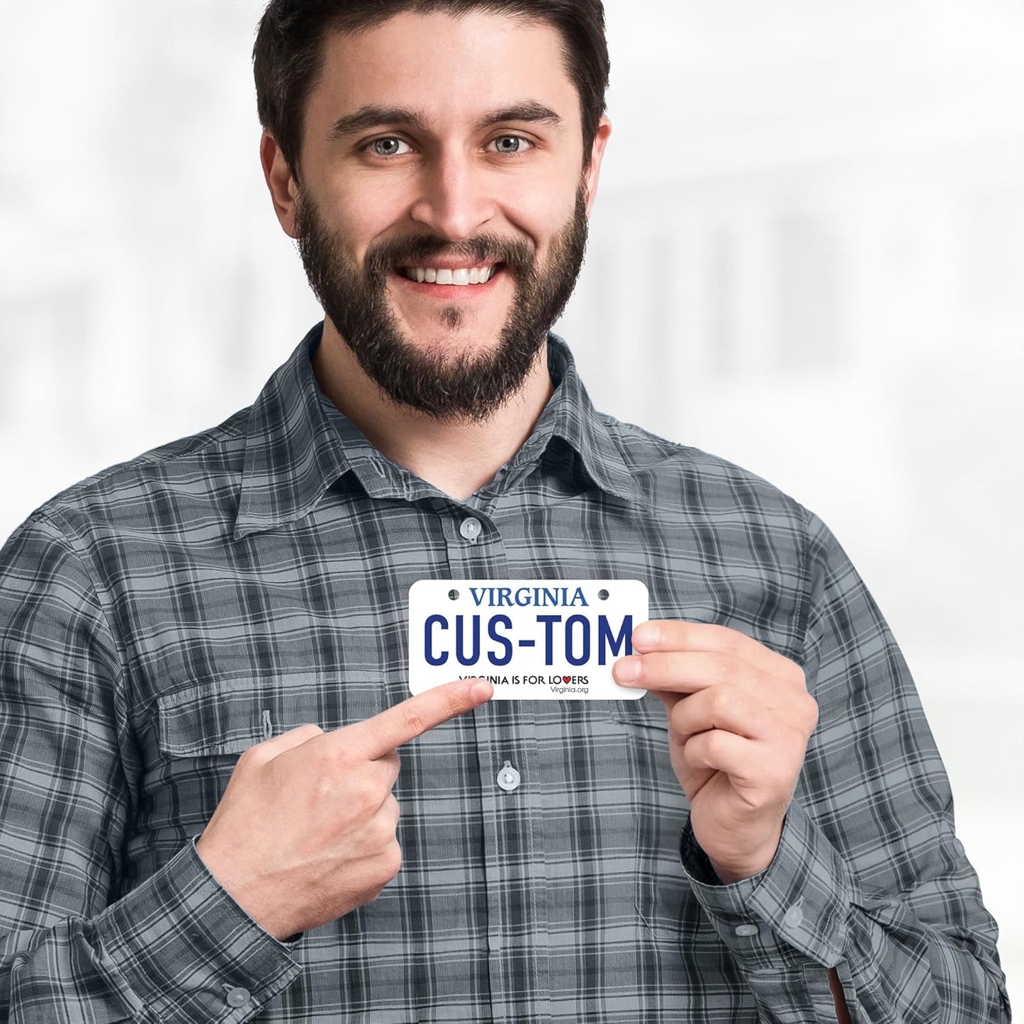 Mini License Plates, Personalized License Plates, Custom for Car, Bikes, ATV, Kids Car, Golf Cart, Jeep, 2x4 Inch, Rust-Free Fade Resistant Aluminum, USA Made by My Sign Center (Virginia)