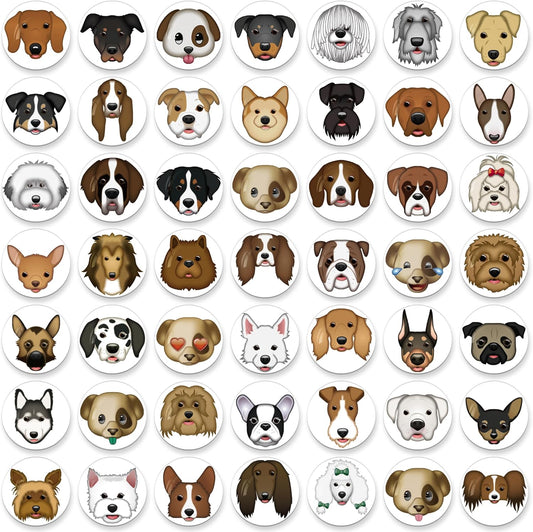 MORCART 54Pcs Emoji Refrigerator Magnets Fridge Magnets for Locker Whiteboard - Cut Dog Magnets Funny Magnets for School Home Kitchen Office Gift for Family and Friend EM-024