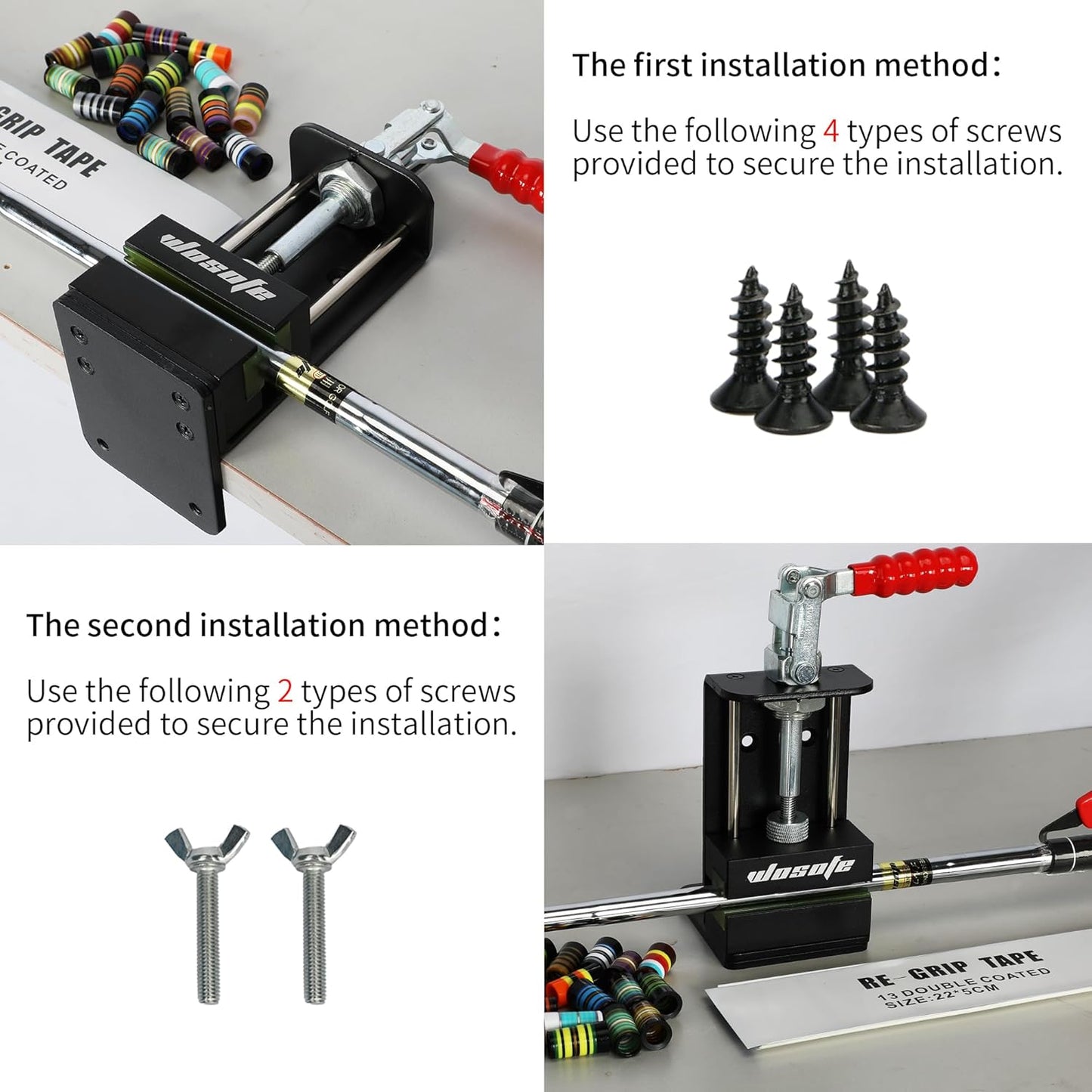 Golf Club Regrip Vise Tool, Professional Golf Grip Kit With Hook Knife And Grip Tapes, 17 Iron Club Ferrules, Golf Club Regripping Kit, Quick Shaft Clamp, Easy To Install, Simple To Operate, Golfer