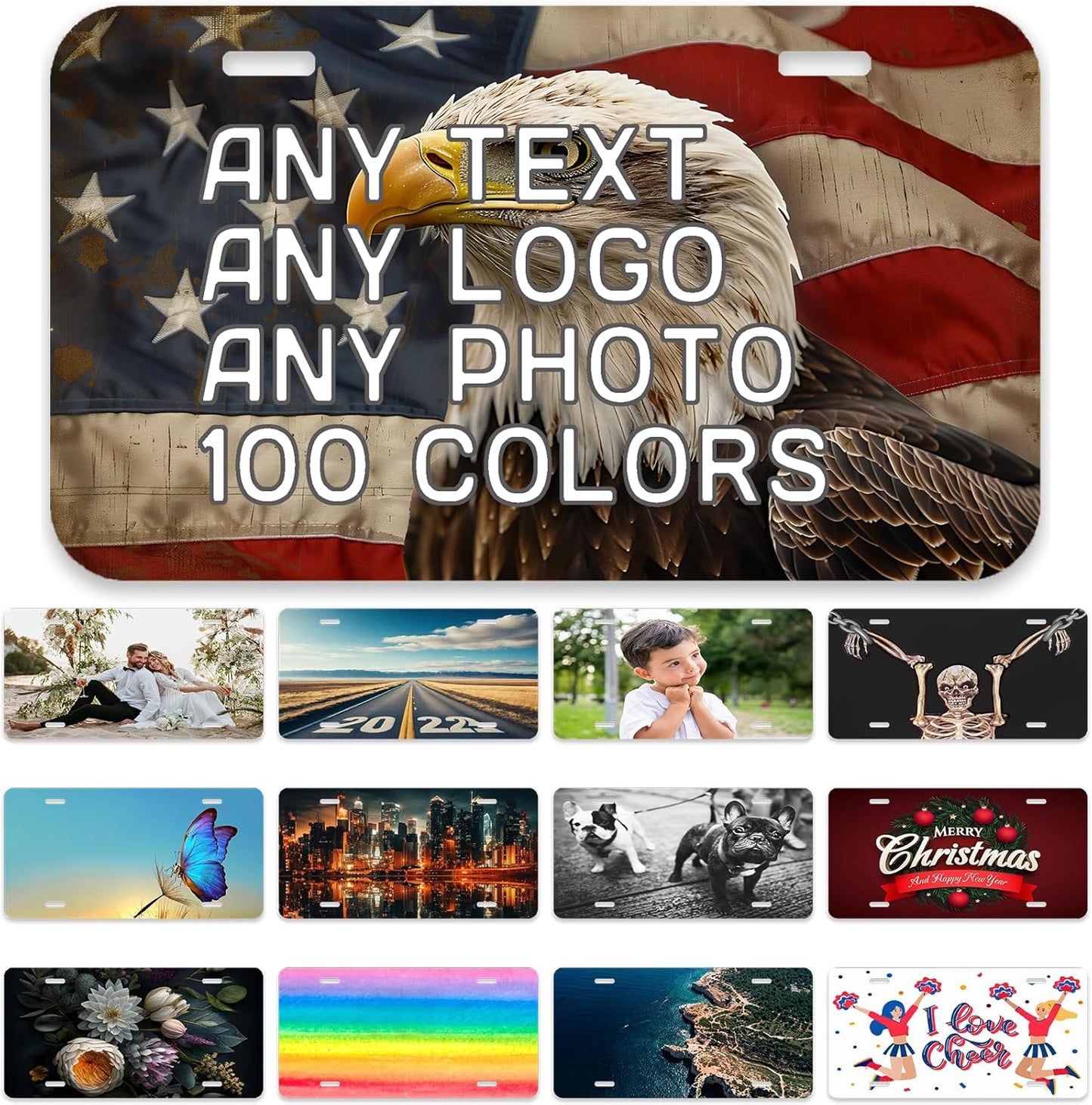 Custom License Plate,6x3 Inches Front License Plate,Thick Rust-Free,Custom Car Tags,Personalized License Plate for Kids Toy Car | Bike