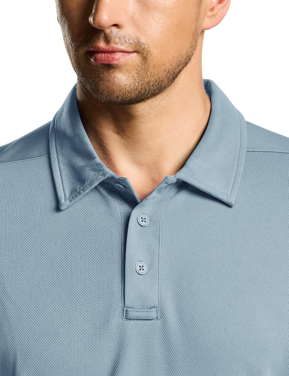 CQR Men's Polo Shirt, Long Sleeve Tactical Shirts, Outdoor UPF 50+ Pique Shirt, Dry Fit Lightweight Golf Shirts